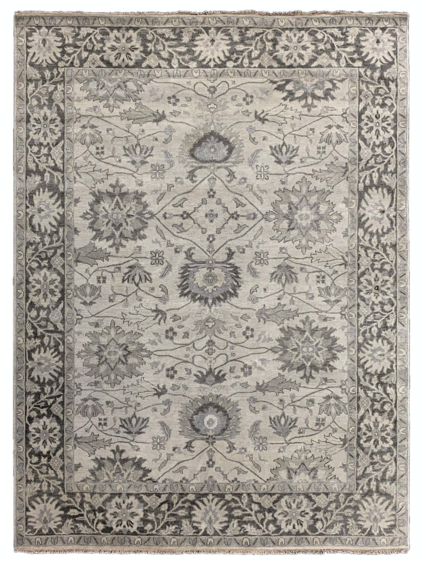 Artisan Cameron Silver Grey Traditional Knotted Rug - Rugs - Artisan - Atlanta Designer Rugs