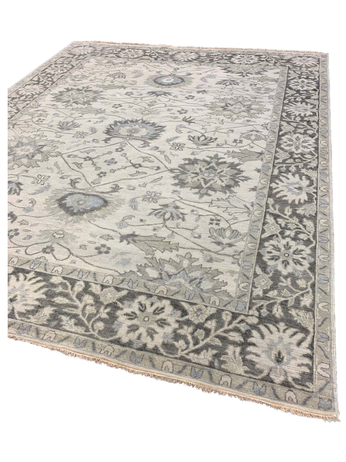 Artisan Cameron Silver Grey Traditional Knotted Rug - Rugs - Artisan - Atlanta Designer Rugs