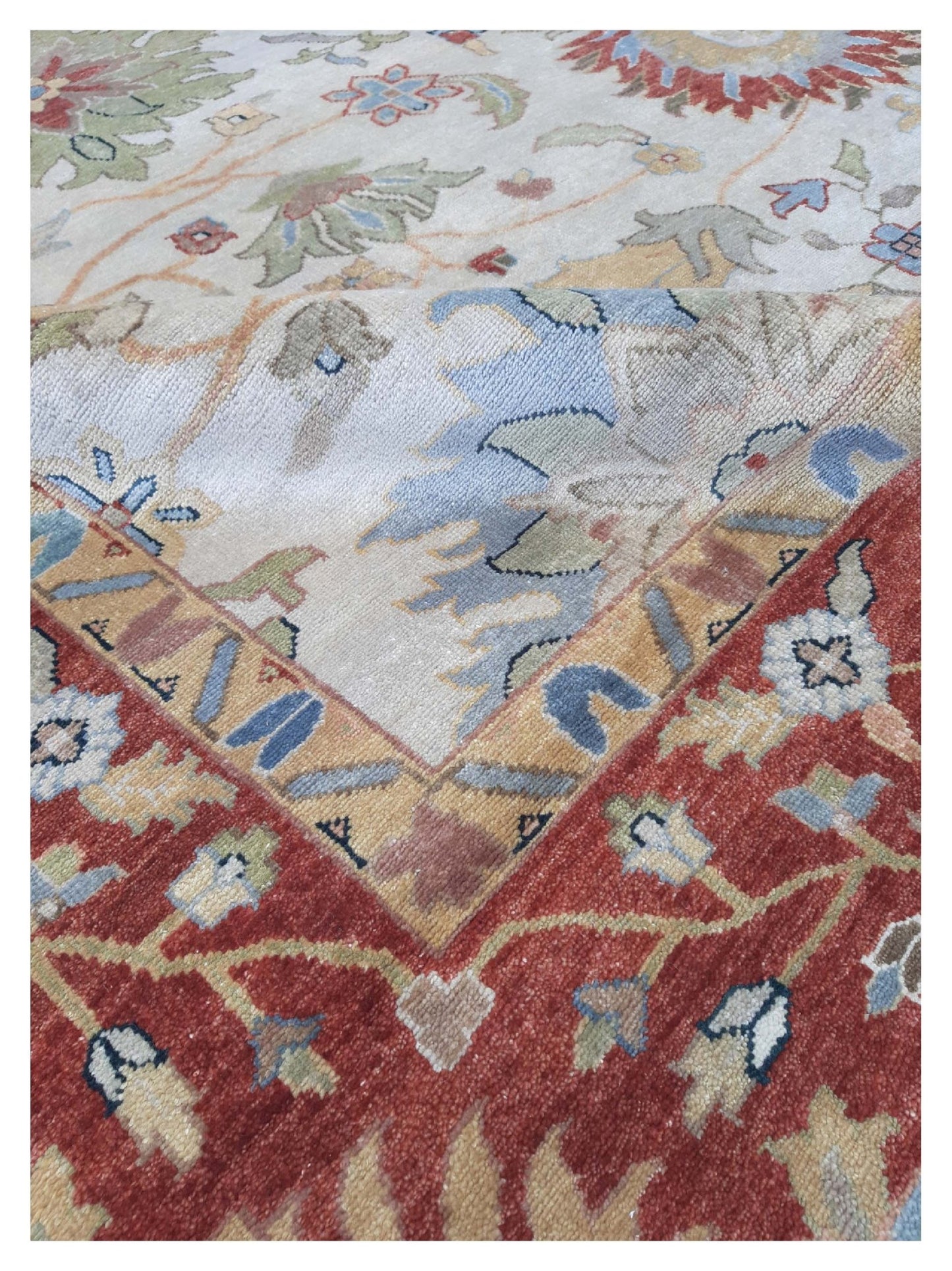 Artisan Cameron Ivory Red Traditional Knotted Rug - Rugs - Artisan - Atlanta Designer Rugs