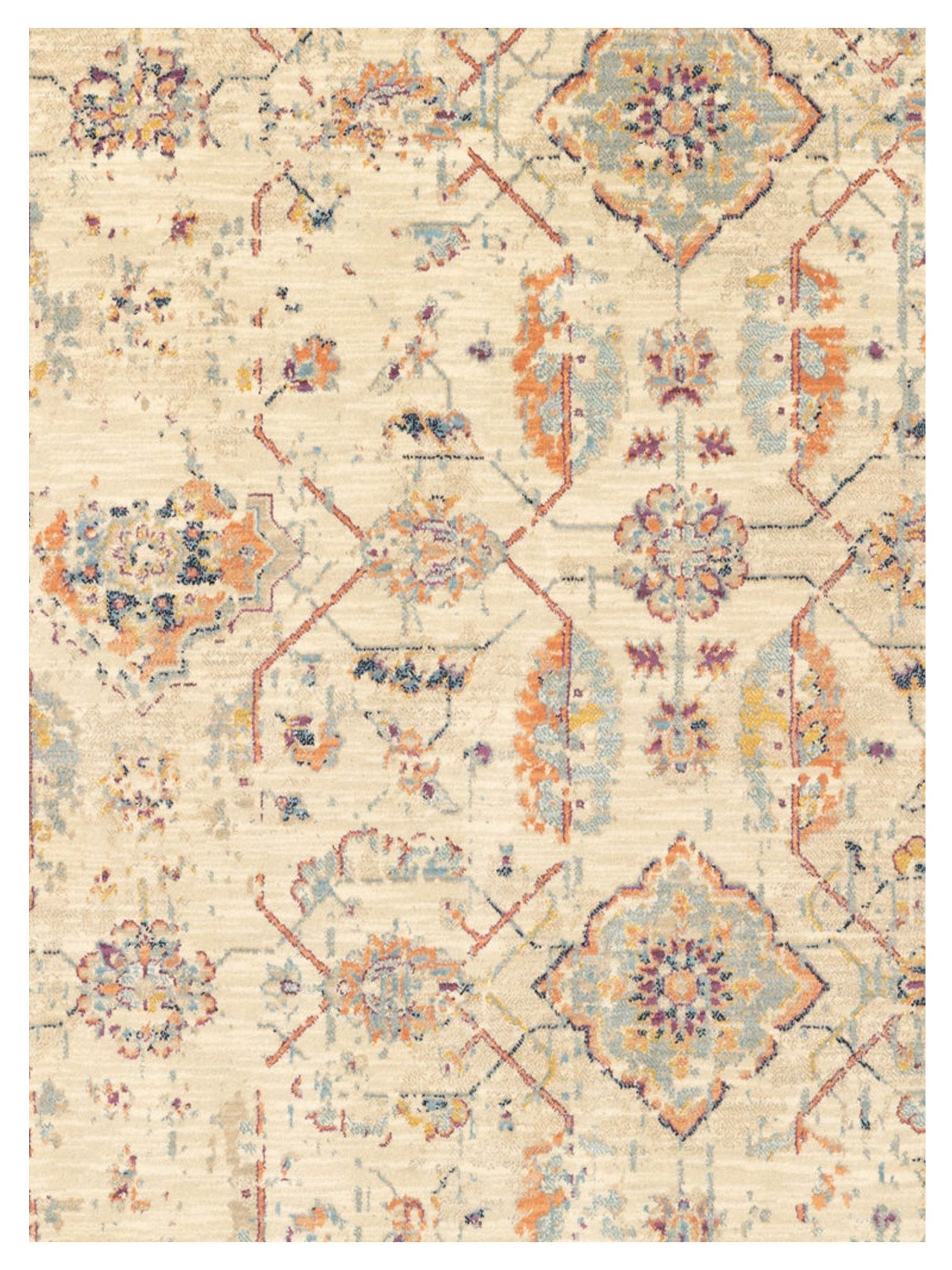 Oriental Weavers XANADU 047H6 Beige Blue Casual Machinemade Rug - Rugs - Oriental Weavers - Atlanta Designer Rugs