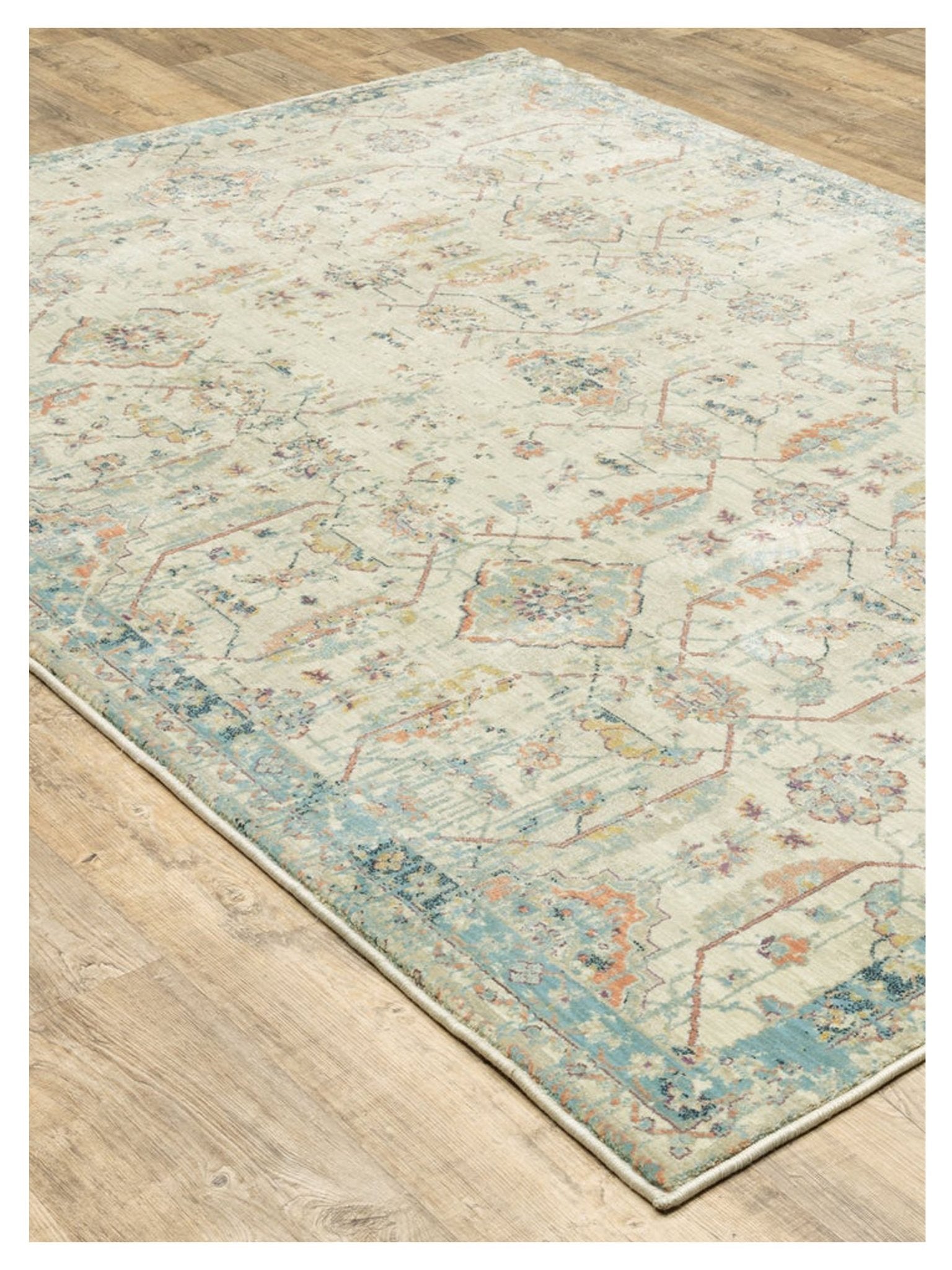 Oriental Weavers XANADU 047H6 Beige Blue Casual Machinemade Rug - Rugs - Oriental Weavers - Atlanta Designer Rugs