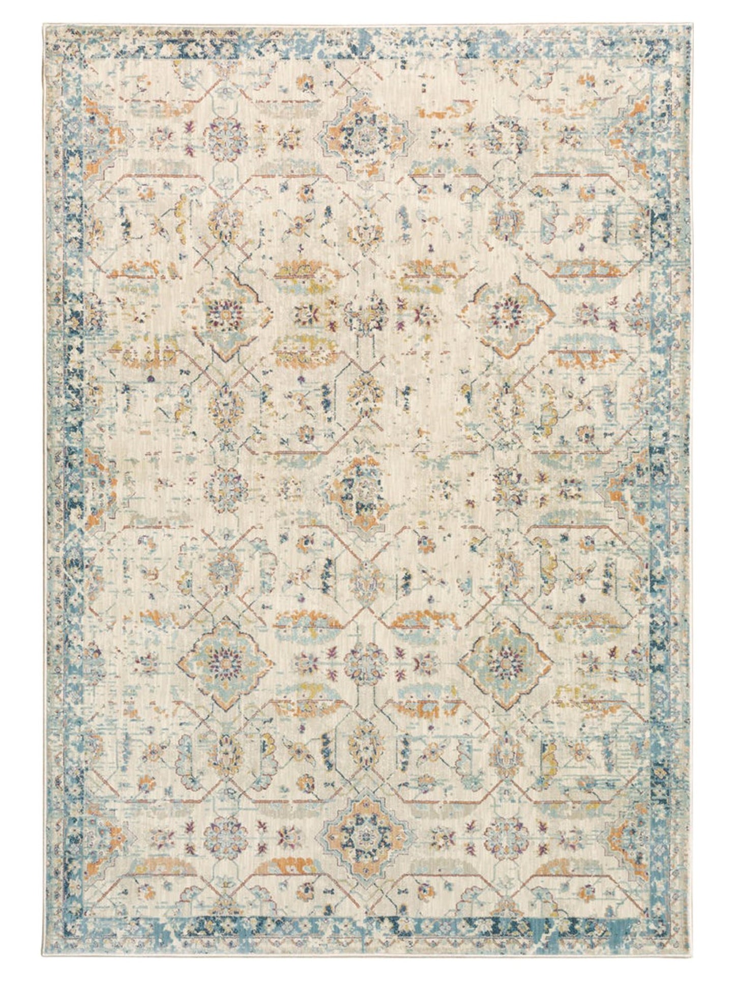 Oriental Weavers XANADU 047H6 Beige Blue Casual Machinemade Rug - Rugs - Oriental Weavers - Atlanta Designer Rugs