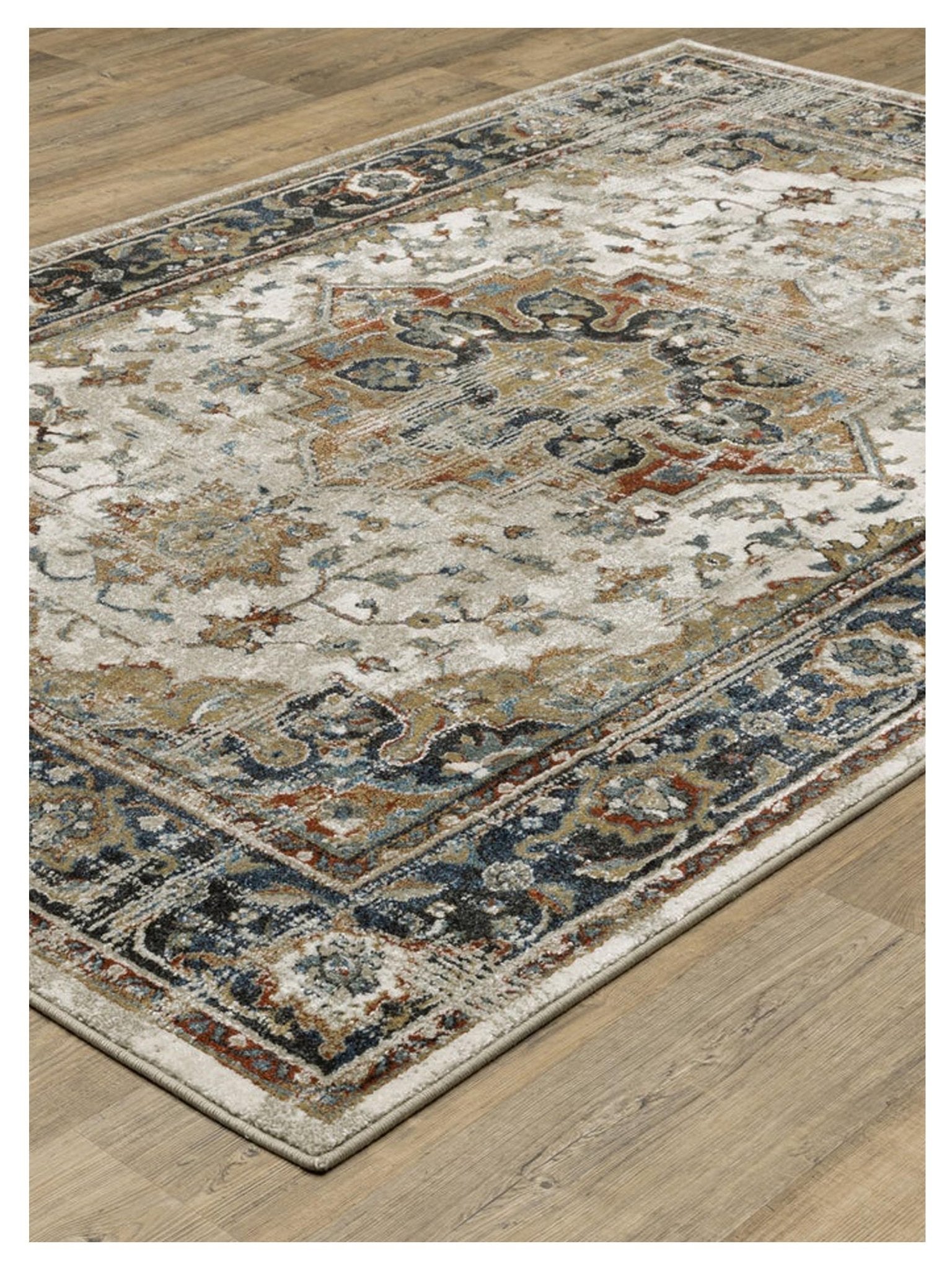 Oriental Weavers VENICE 054X8 Beige Blue Traditional Machinemade Rug - Rugs - Oriental Weavers - Atlanta Designer Rugs