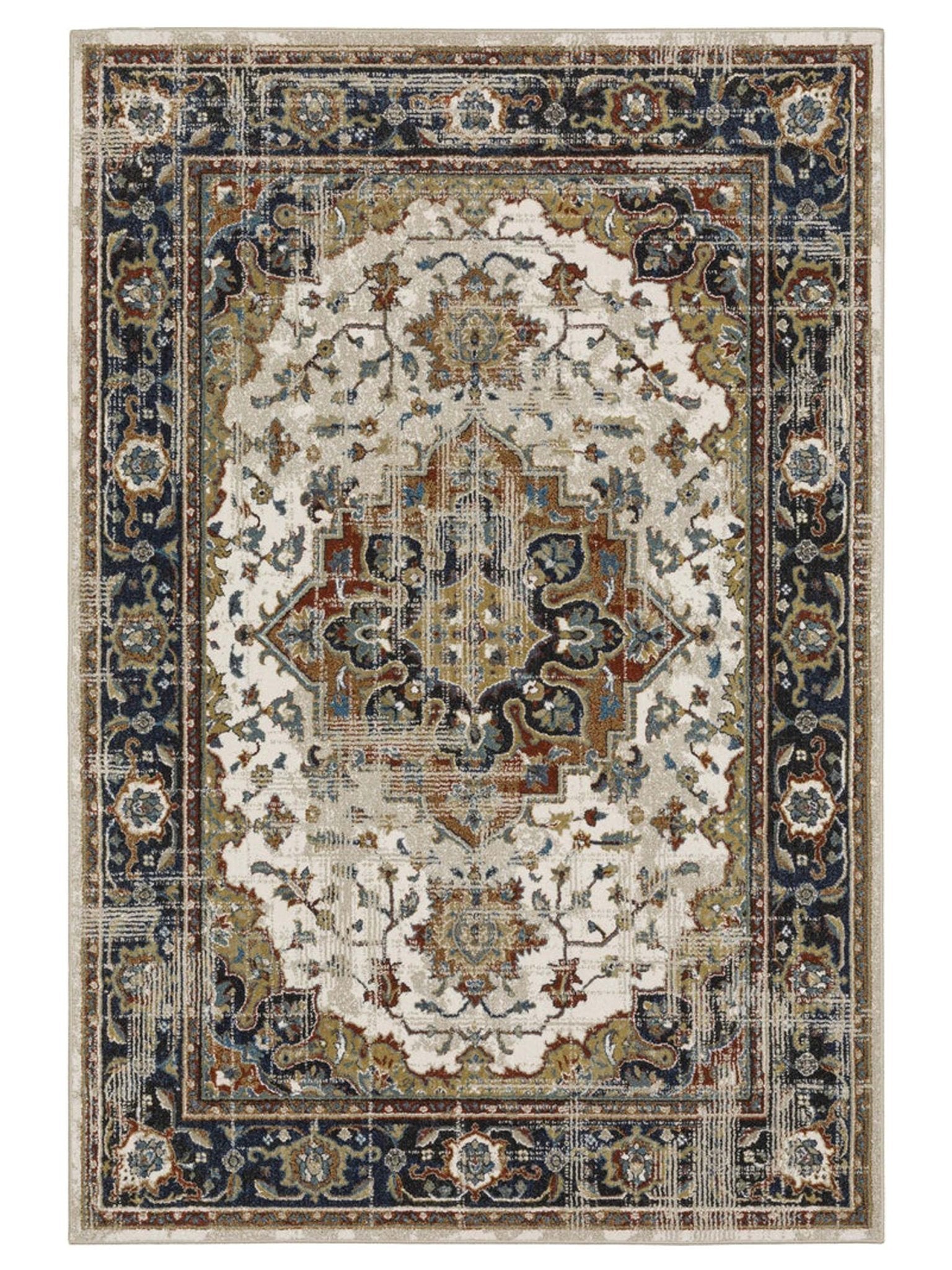 Oriental Weavers VENICE 054X8 Beige Blue Traditional Machinemade Rug - Rugs - Oriental Weavers - Atlanta Designer Rugs