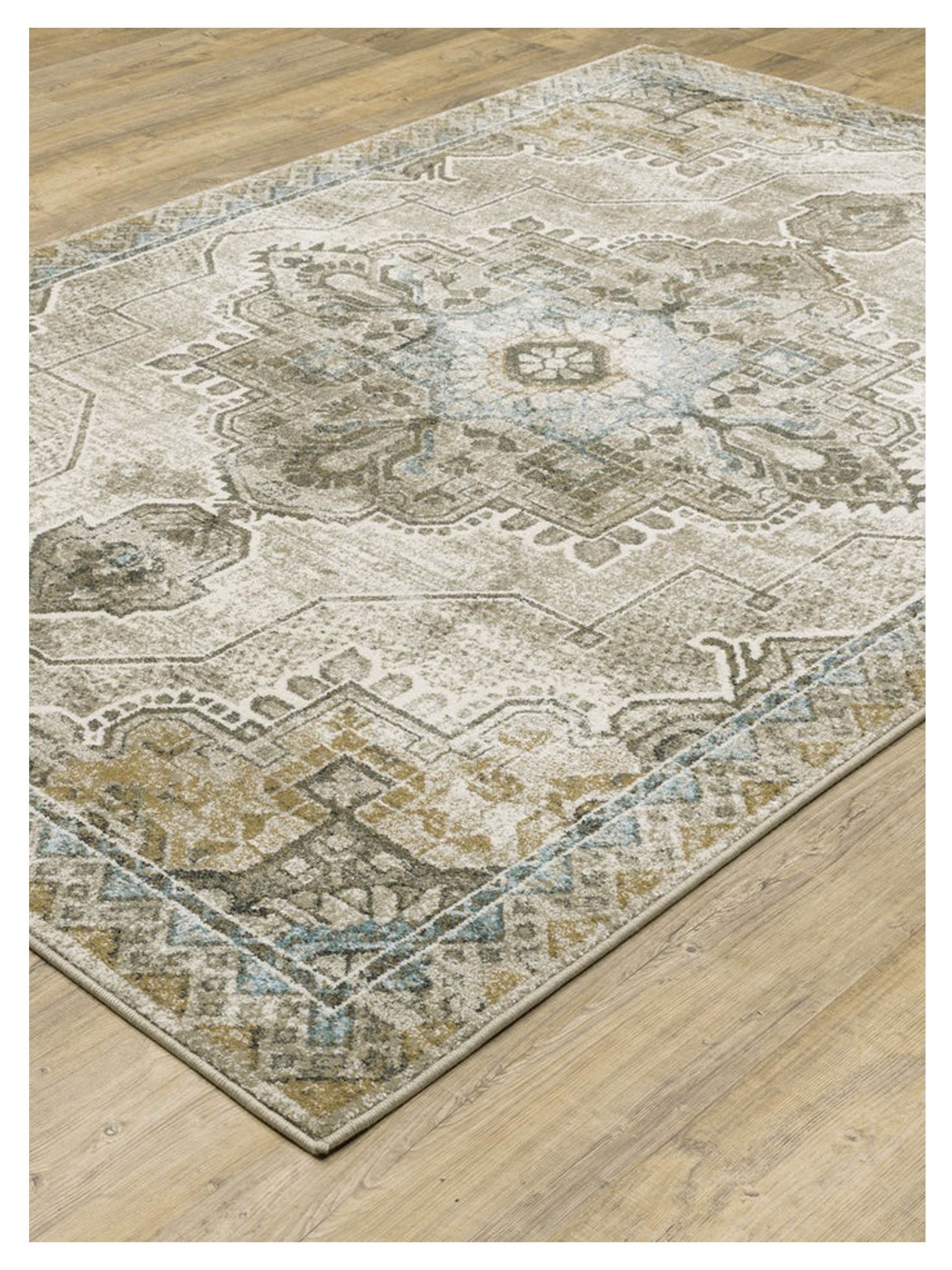 Oriental Weavers VENICE 1104W Grey Blue Traditional Machinemade Rug - Rugs - Oriental Weavers - Atlanta Designer Rugs