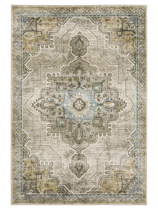 Oriental Weavers VENICE 1104W Grey Blue Traditional Machinemade Rug - Rugs - Oriental Weavers - Atlanta Designer Rugs