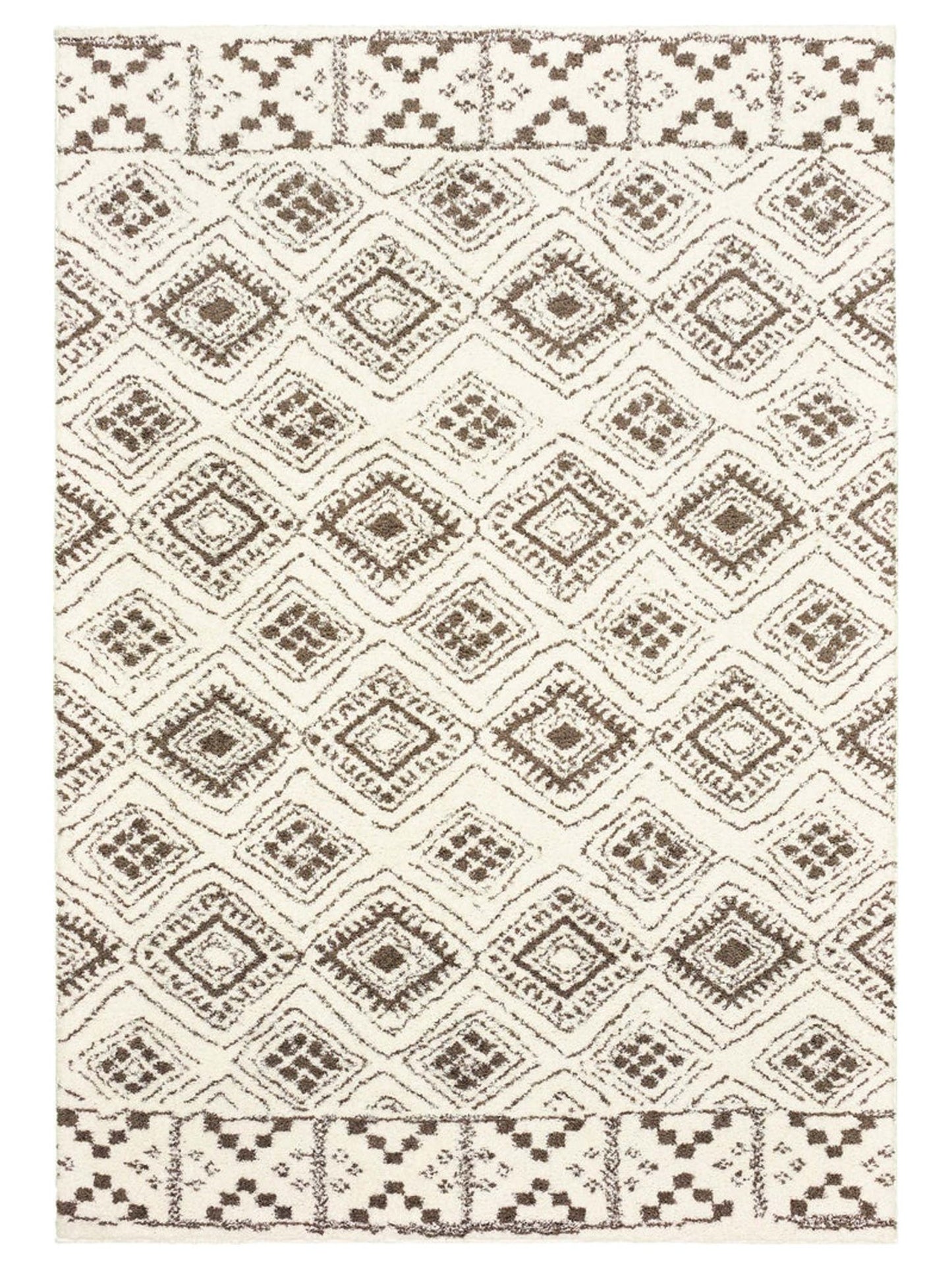 Oriental Weavers Verona 1330W Ivory Brown Shag Machinemade Rug - Rugs - Oriental Weavers - Atlanta Designer Rugs