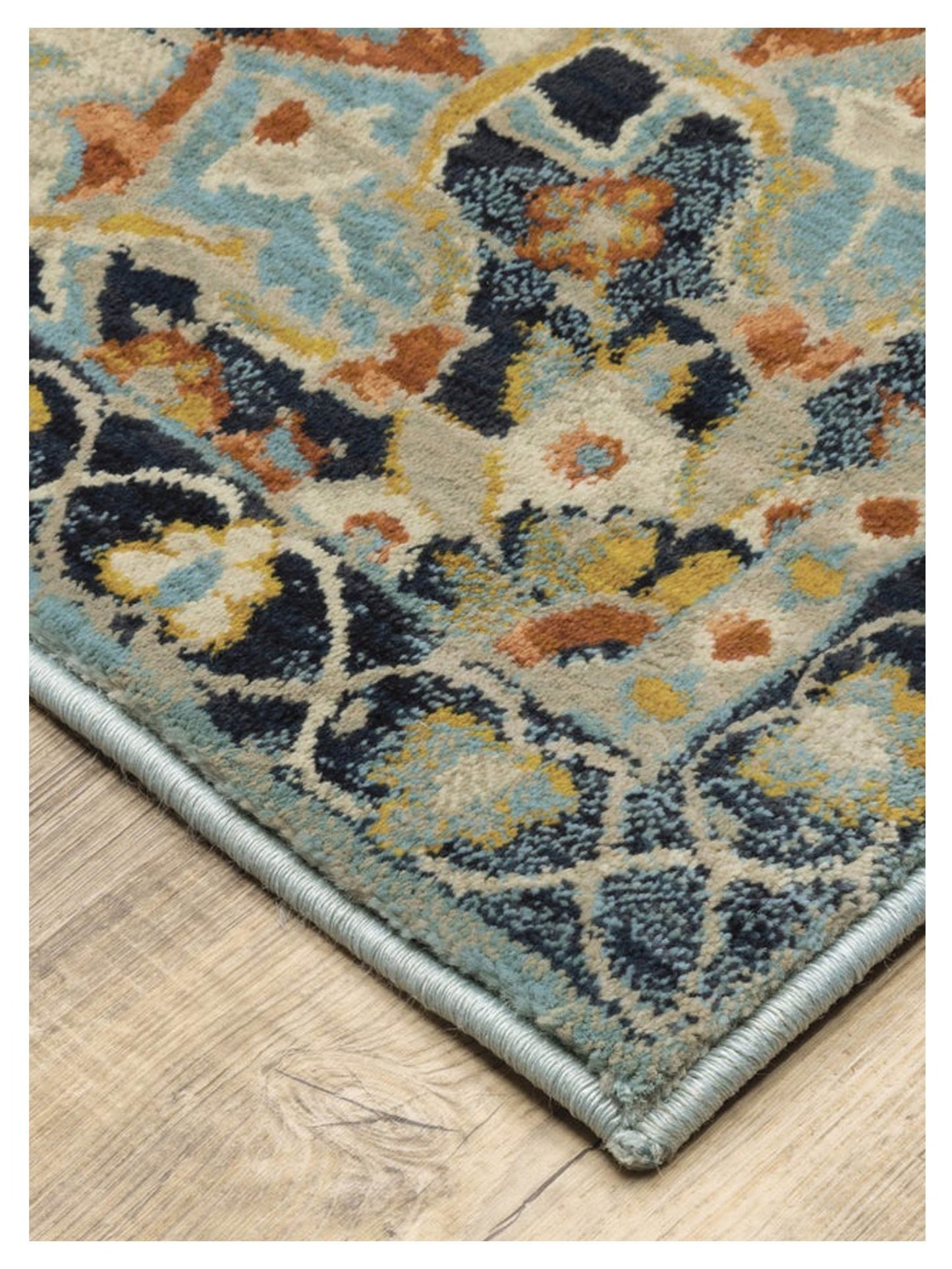 Oriental Weavers XANADU 1332Q Orange Blue Casual Machinemade Rug - Rugs - Oriental Weavers - Atlanta Designer Rugs