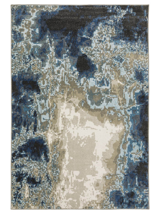 Oriental Weavers VENICE 4151Z Blue Beige Contemporary Machinemade Rug - Rugs - Oriental Weavers - Atlanta Designer Rugs