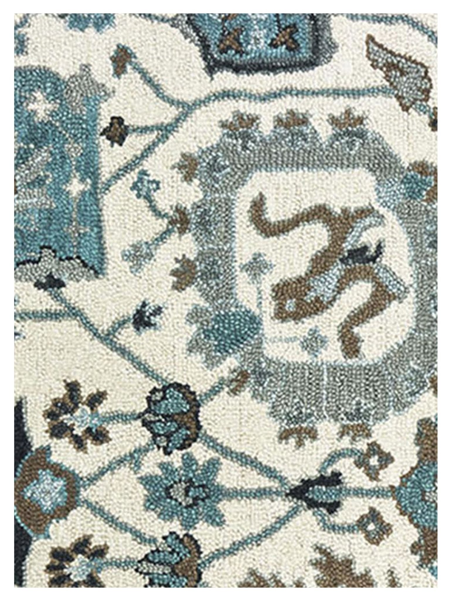 Oriental Weavers ZAHRA 75503 Ivory Blue Casual Tufted Rug - Rugs - Oriental Weavers - Atlanta Designer Rugs