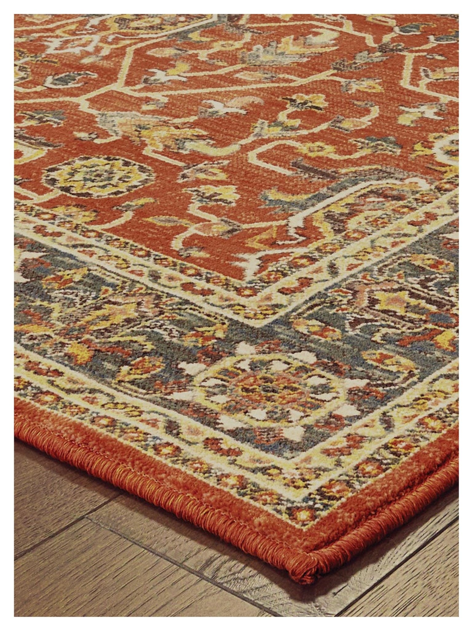 Oriental Weavers TOSCANA 9537C Orange Blue Traditional Machinemade Rug - Rugs - Oriental Weavers - Atlanta Designer Rugs