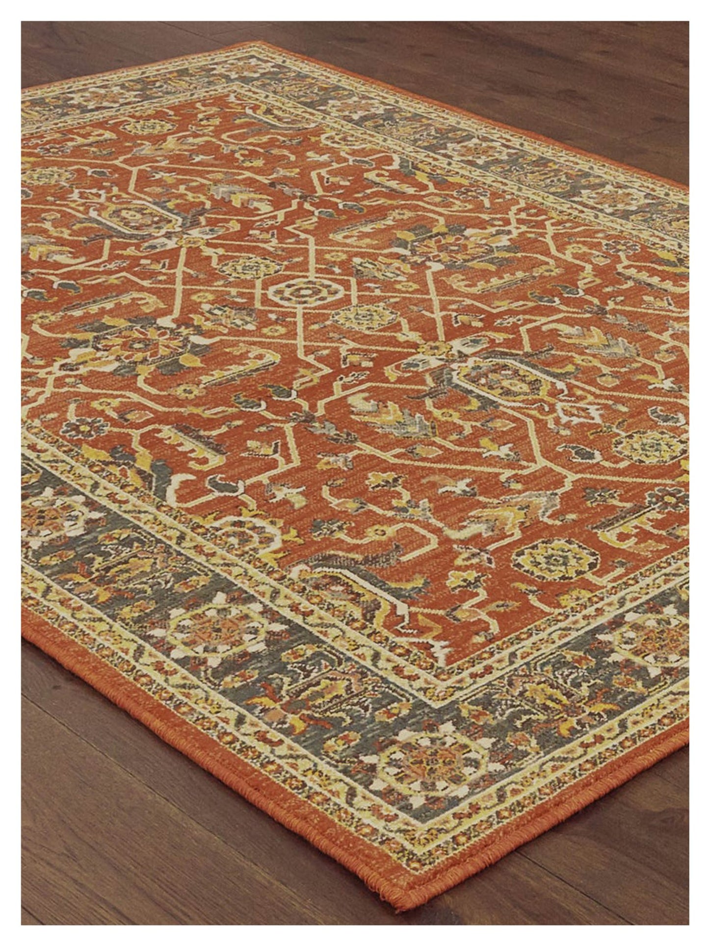 Oriental Weavers TOSCANA 9537C Orange Blue Traditional Machinemade Rug - Rugs - Oriental Weavers - Atlanta Designer Rugs