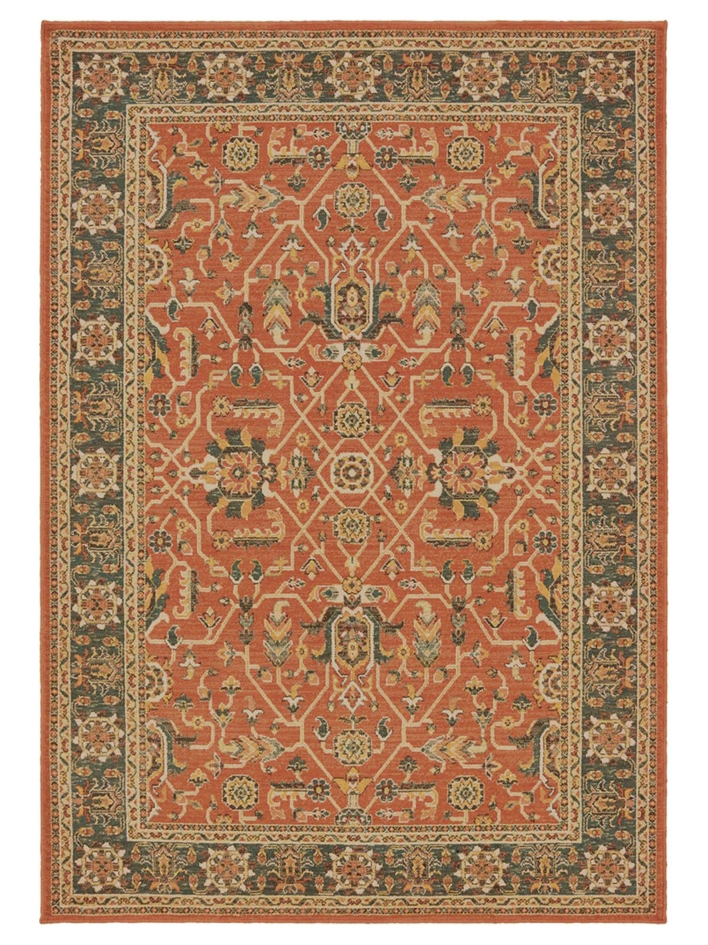 Oriental Weavers TOSCANA 9537C Orange Blue Traditional Machinemade Rug - Rugs - Oriental Weavers - Atlanta Designer Rugs