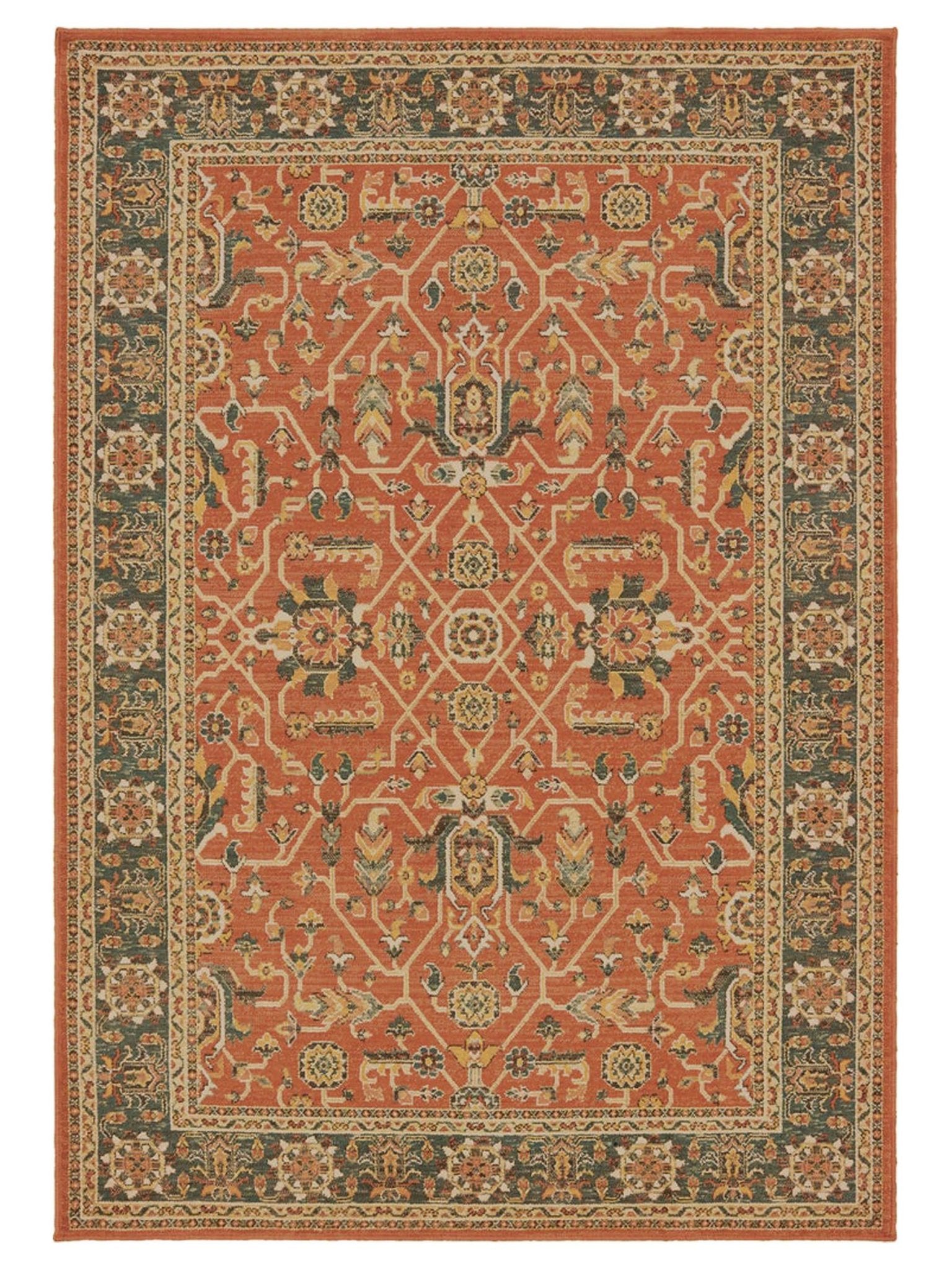 Oriental Weavers TOSCANA 9537C Orange Blue Traditional Machinemade Rug - Rugs - Oriental Weavers - Atlanta Designer Rugs