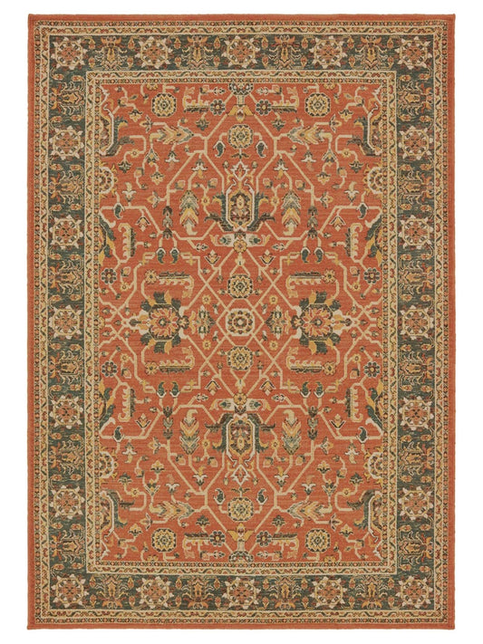 Oriental Weavers TOSCANA 9537C Orange Blue Traditional Machinemade Rug - Rugs - Oriental Weavers - Atlanta Designer Rugs