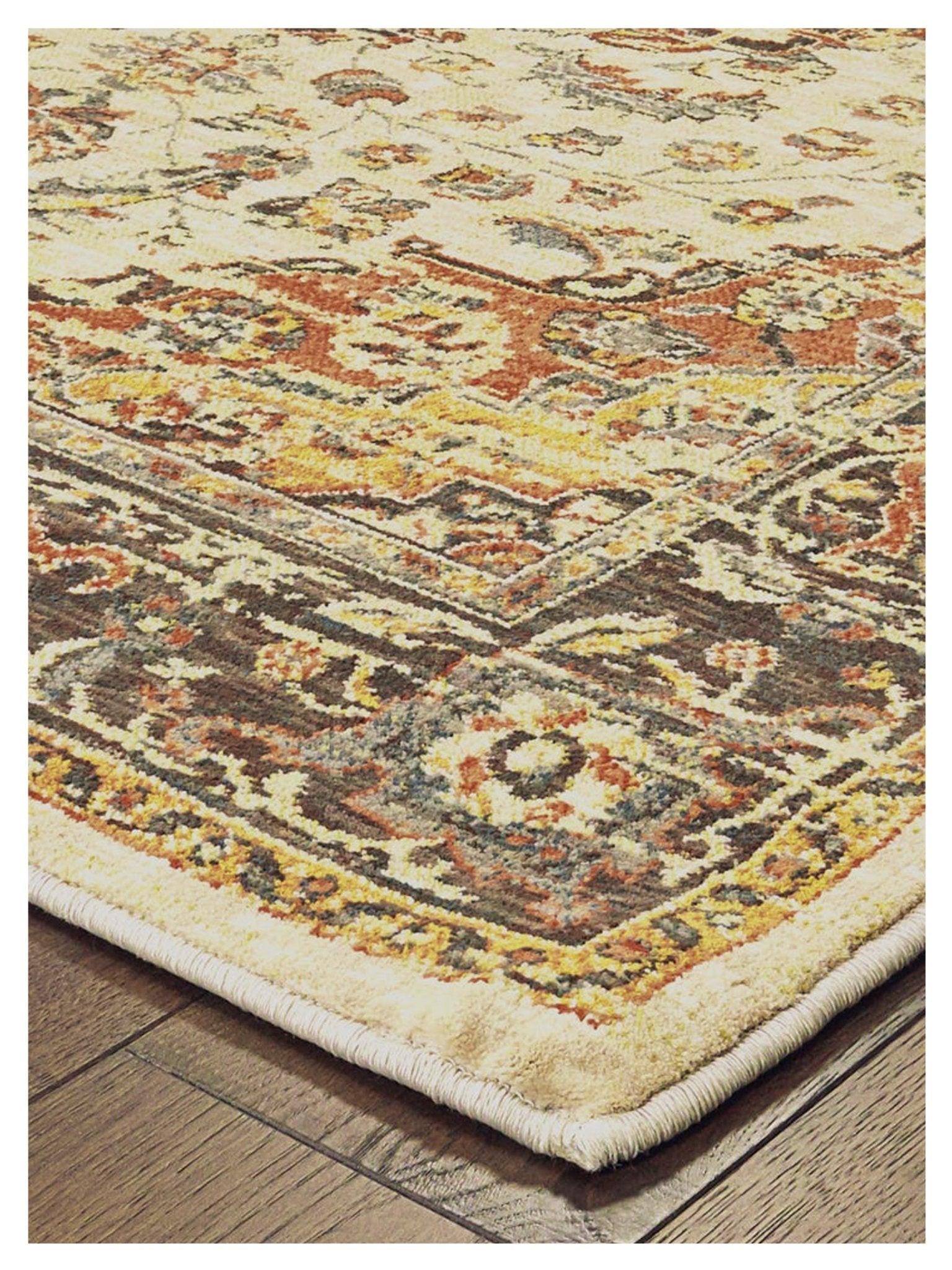 Oriental Weavers TOSCANA 9551A Ivory Orange Traditional Machinemade Rug - Rugs - Oriental Weavers - Atlanta Designer Rugs