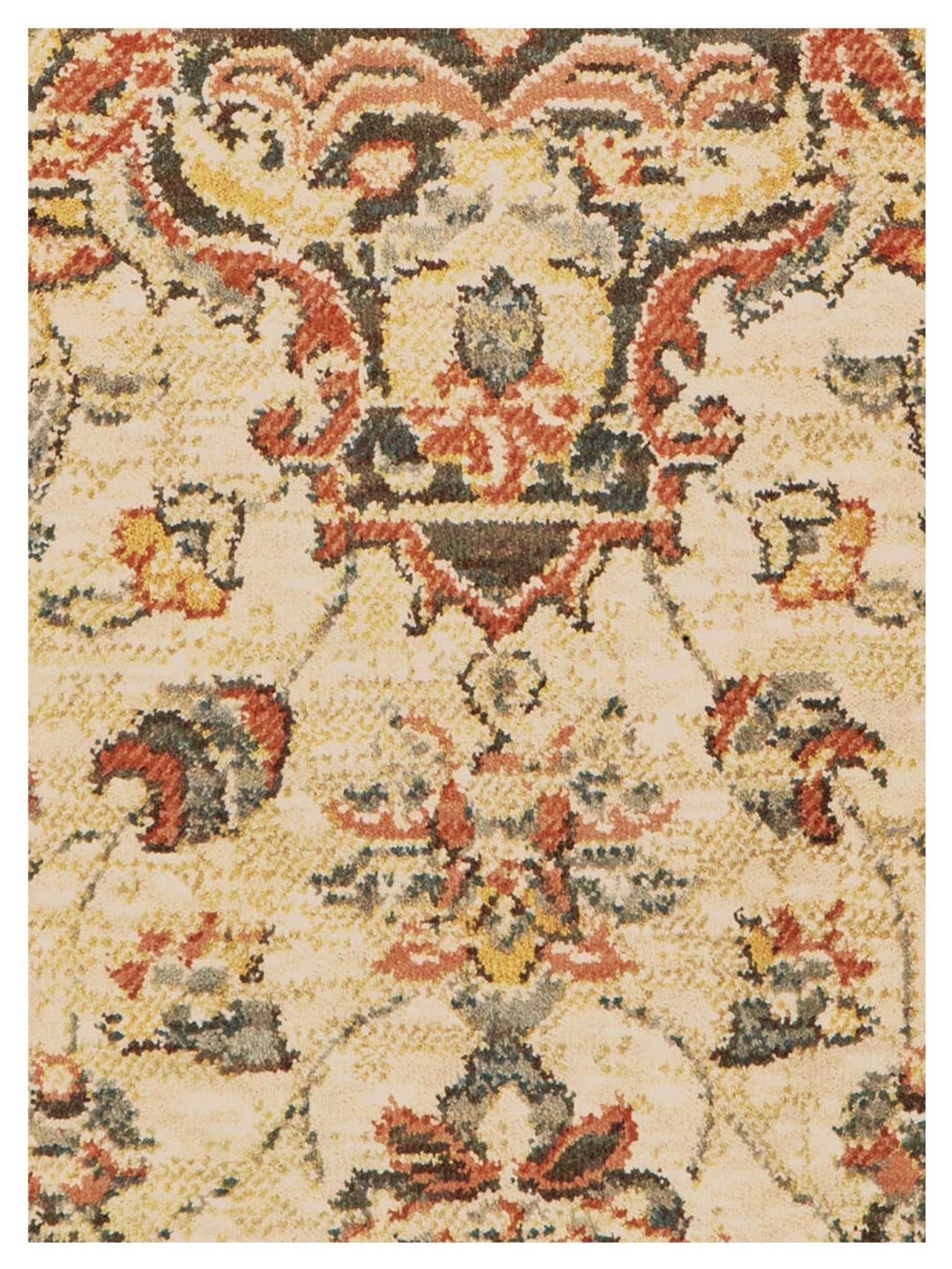 Oriental Weavers TOSCANA 9551A Ivory Orange Traditional Machinemade Rug - Rugs - Oriental Weavers - Atlanta Designer Rugs