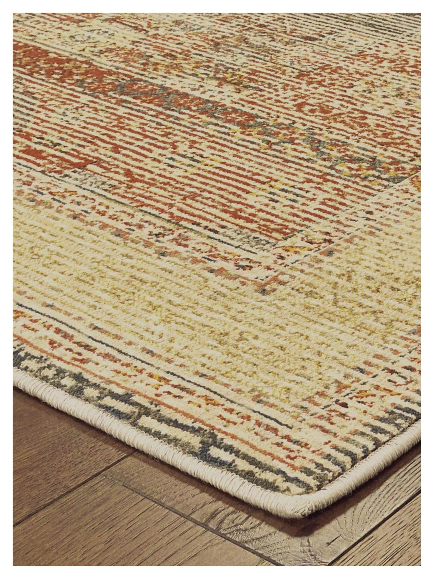 Oriental Weavers TOSCANA 9564A Ivory Orange Casual Machinemade Rug - Rugs - Oriental Weavers - Atlanta Designer Rugs