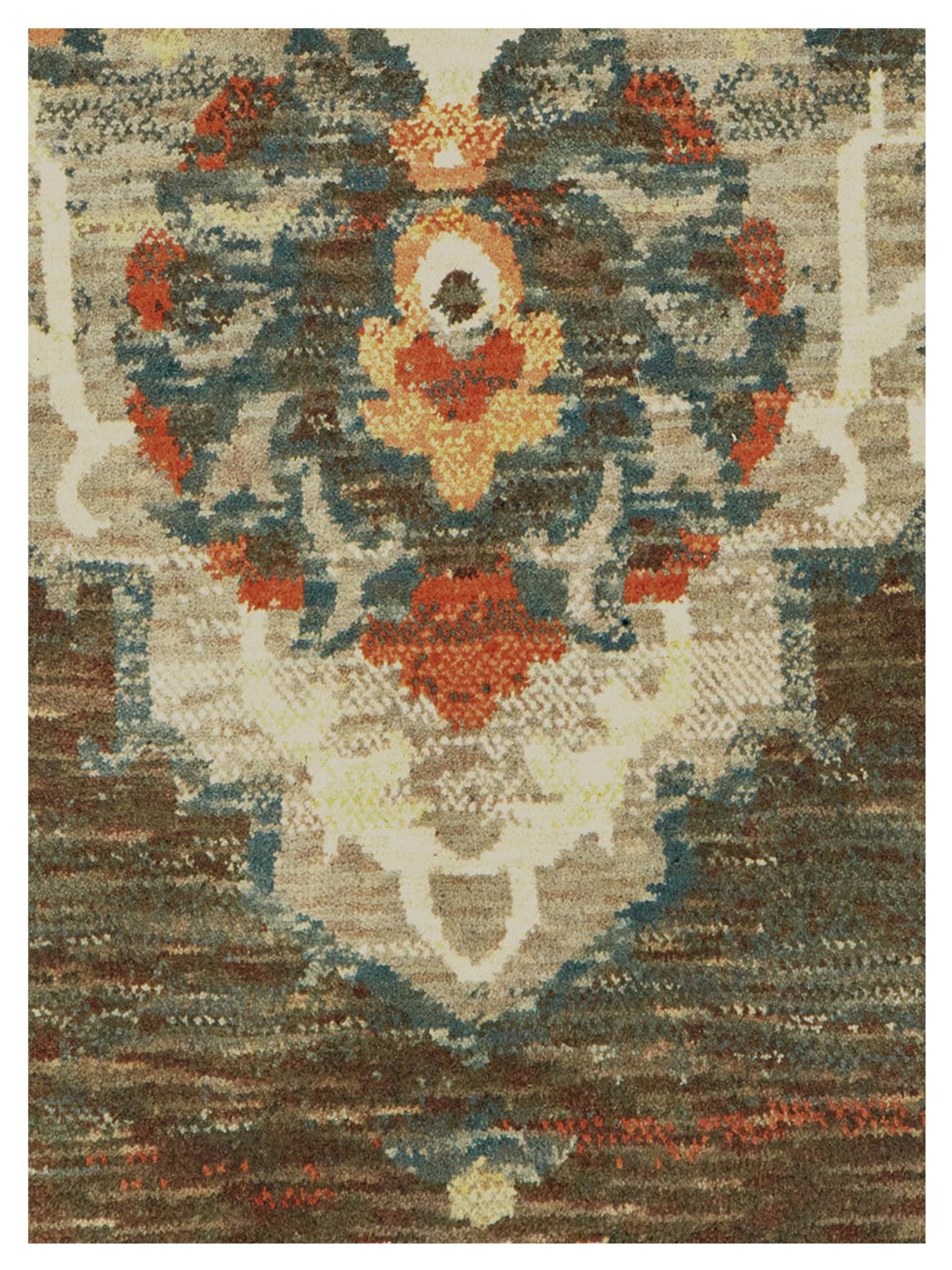 Oriental Weavers TOSCANA 9568C Charcoal Orange Casual Machinemade Rug - Rugs - Oriental Weavers - Atlanta Designer Rugs