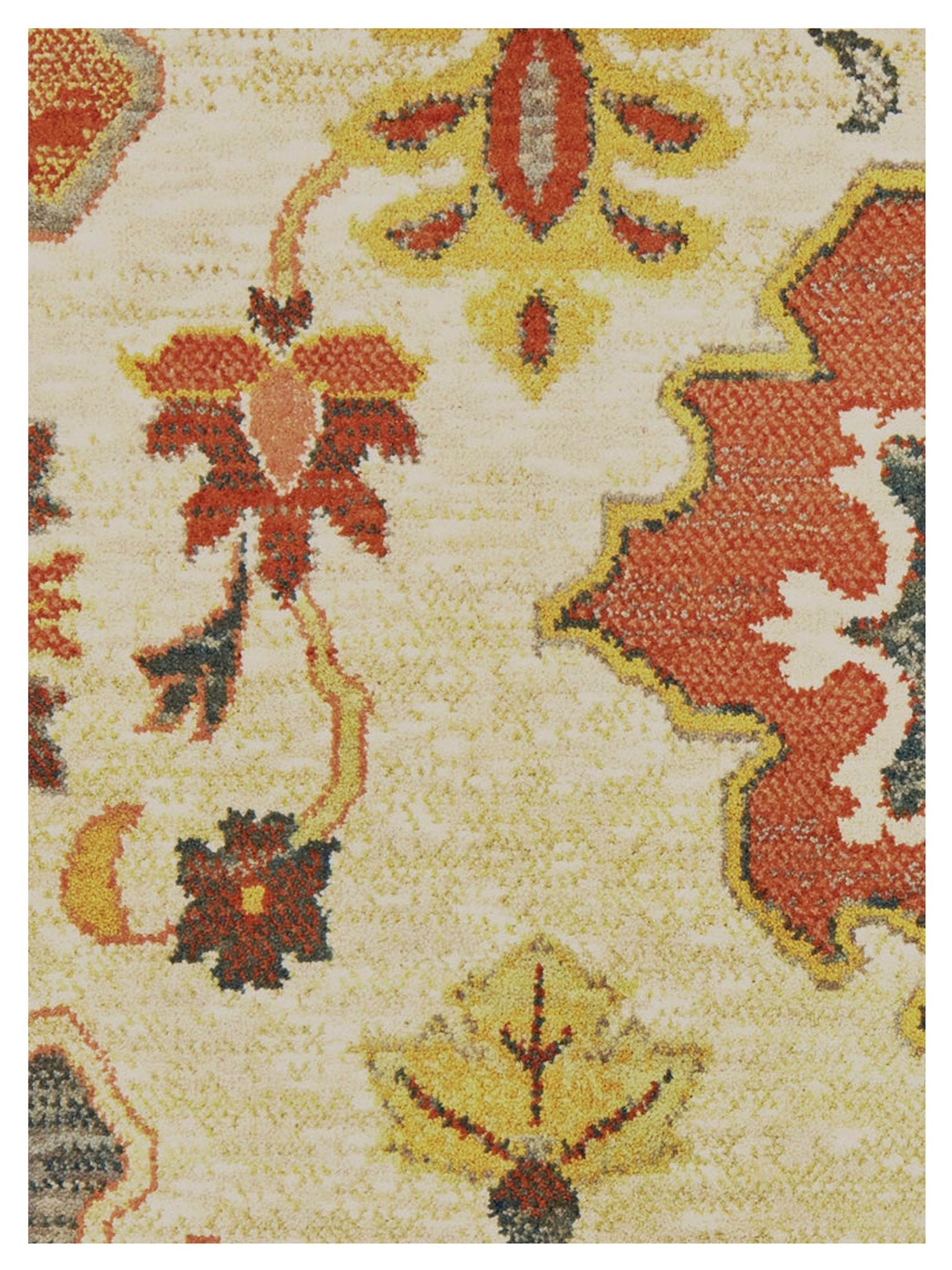 Oriental Weavers TOSCANA 9570A Ivory Orange Casual Machinemade Rug - Rugs - Oriental Weavers - Atlanta Designer Rugs