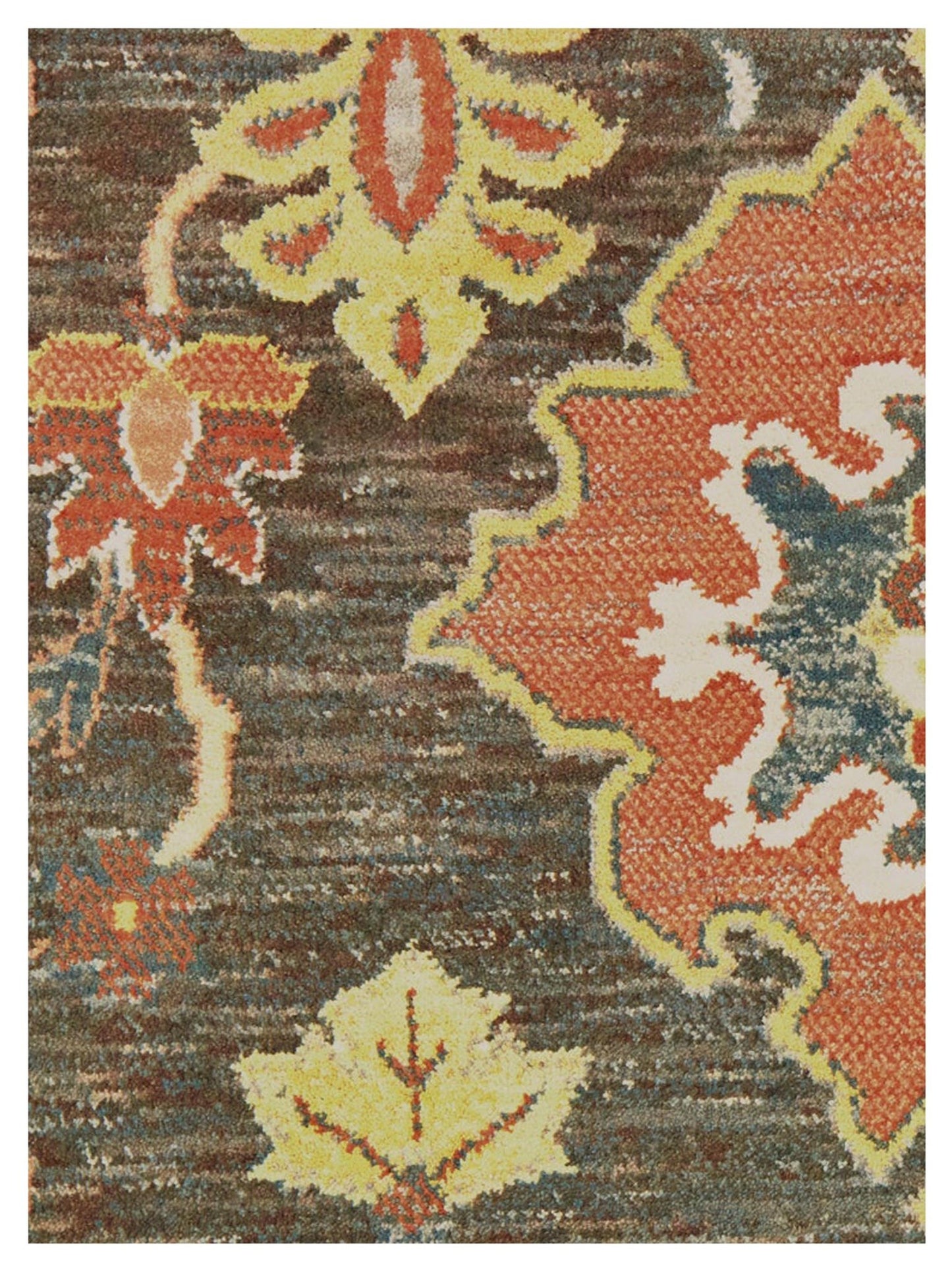 Oriental Weavers TOSCANA 9570B Charcoal Orange Casual Machinemade Rug - Rugs - Oriental Weavers - Atlanta Designer Rugs