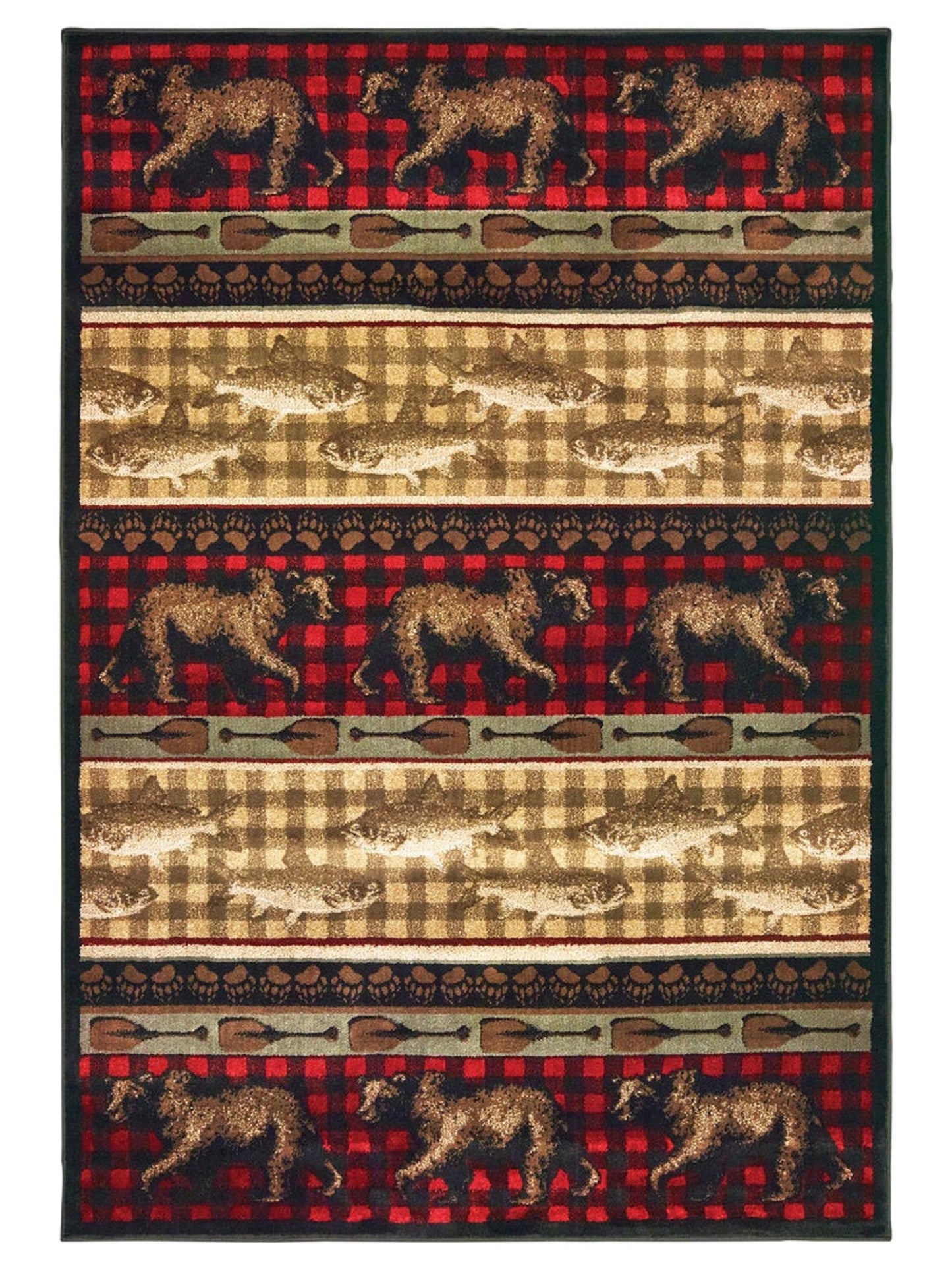 Oriental Weavers WOODLANDS 9594B Red Multi Casual Machinemade Rug - Rugs - Oriental Weavers - Atlanta Designer Rugs