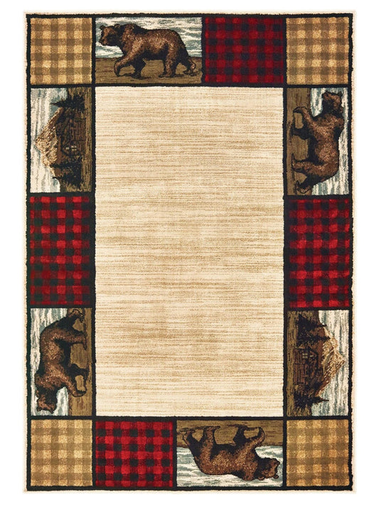 Oriental Weavers WOODLANDS 9603C Ivory Multi Casual Machinemade Rug - Rugs - Oriental Weavers - Atlanta Designer Rugs