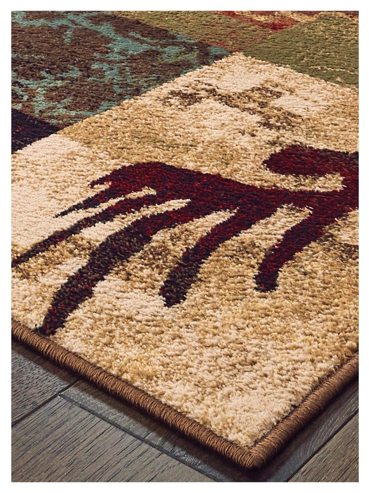 Oriental Weavers WOODLANDS 9649A Brown Rust Casual Machinemade Rug - Rugs - Oriental Weavers - Atlanta Designer Rugs