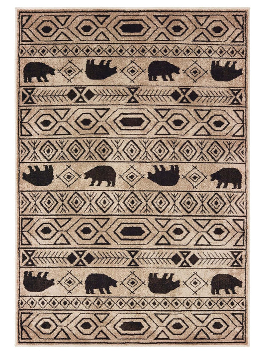 Oriental Weavers WOODLANDS 9651A Ivory Black Casual Machinemade Rug - Rugs - Oriental Weavers - Atlanta Designer Rugs