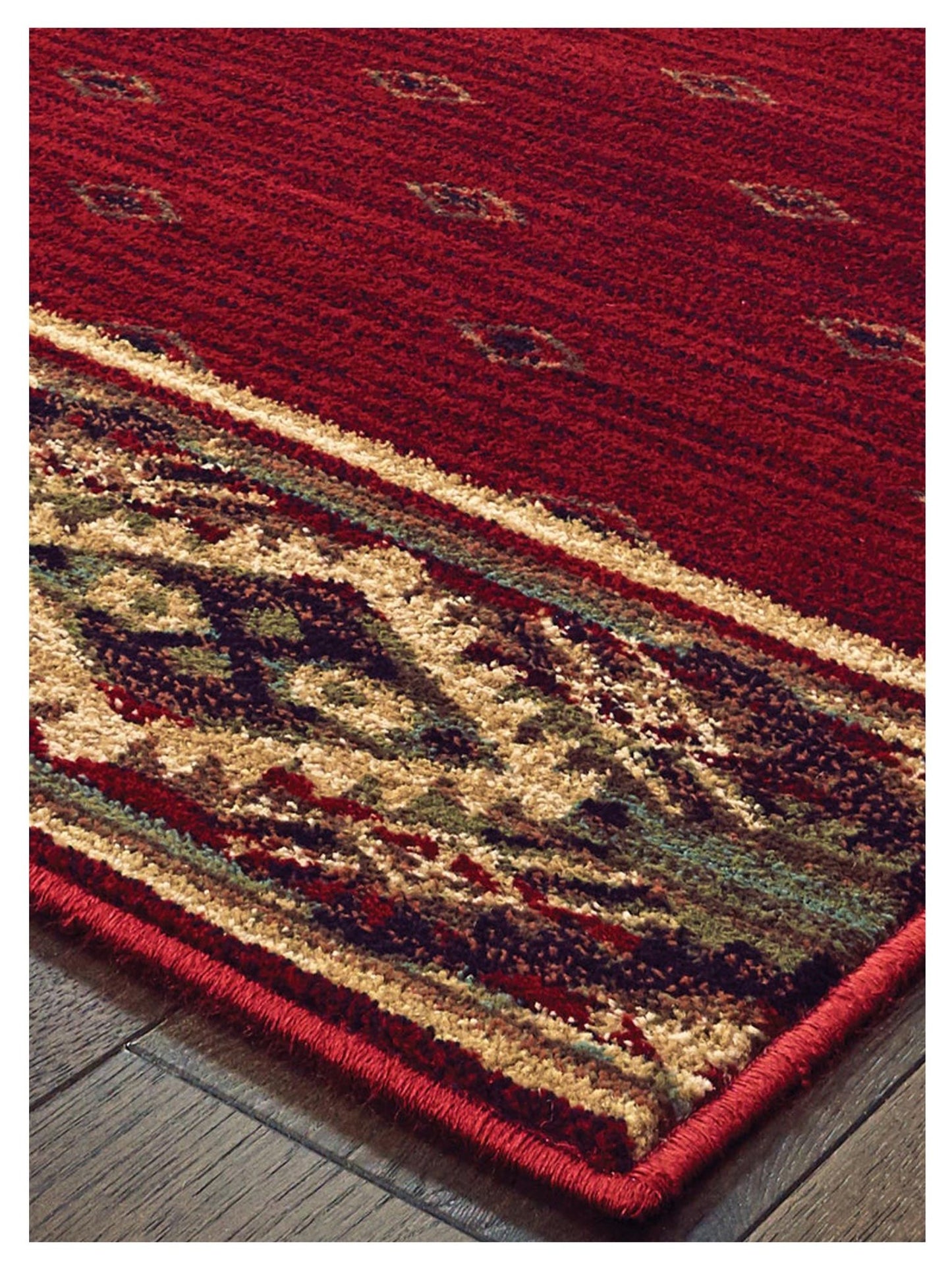 Oriental Weavers WOODLANDS 9652C Red Gold Casual Machinemade Rug - Rugs - Oriental Weavers - Atlanta Designer Rugs