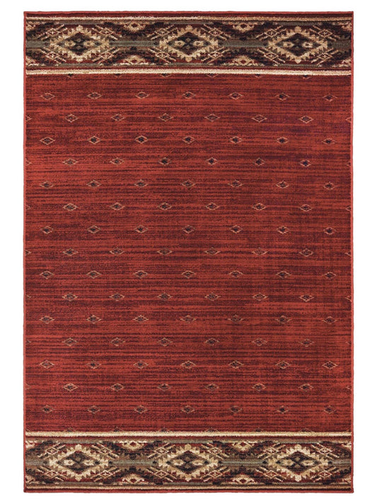 Oriental Weavers WOODLANDS 9652C Red Gold Casual Machinemade Rug - Rugs - Oriental Weavers - Atlanta Designer Rugs