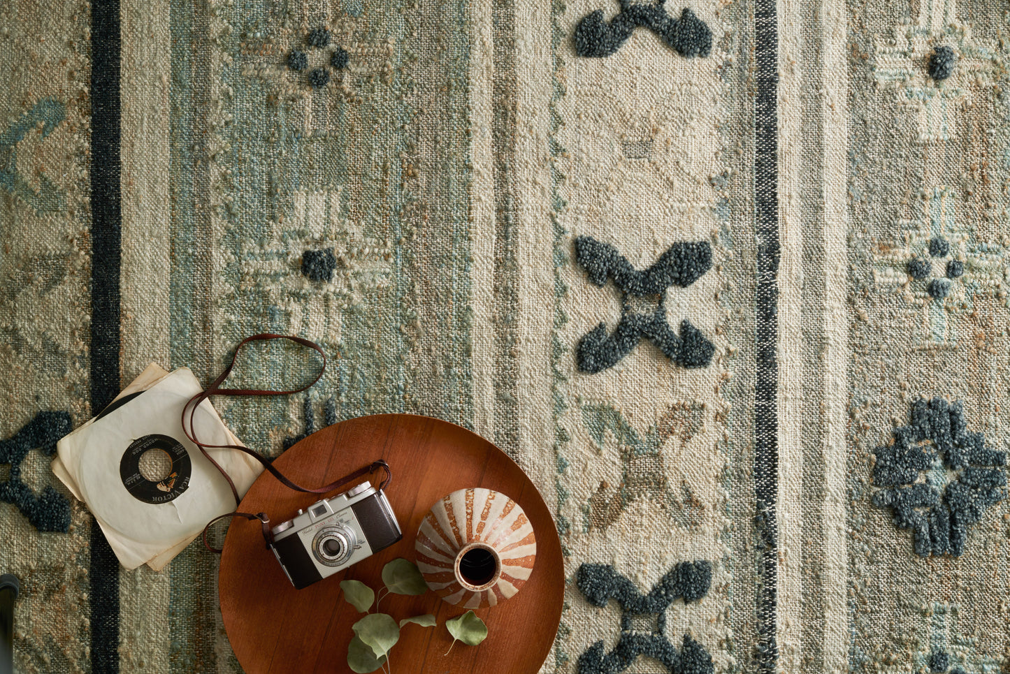 Loloi OWEN OW-01 Aqua Ink Transitional Hand Woven Rug