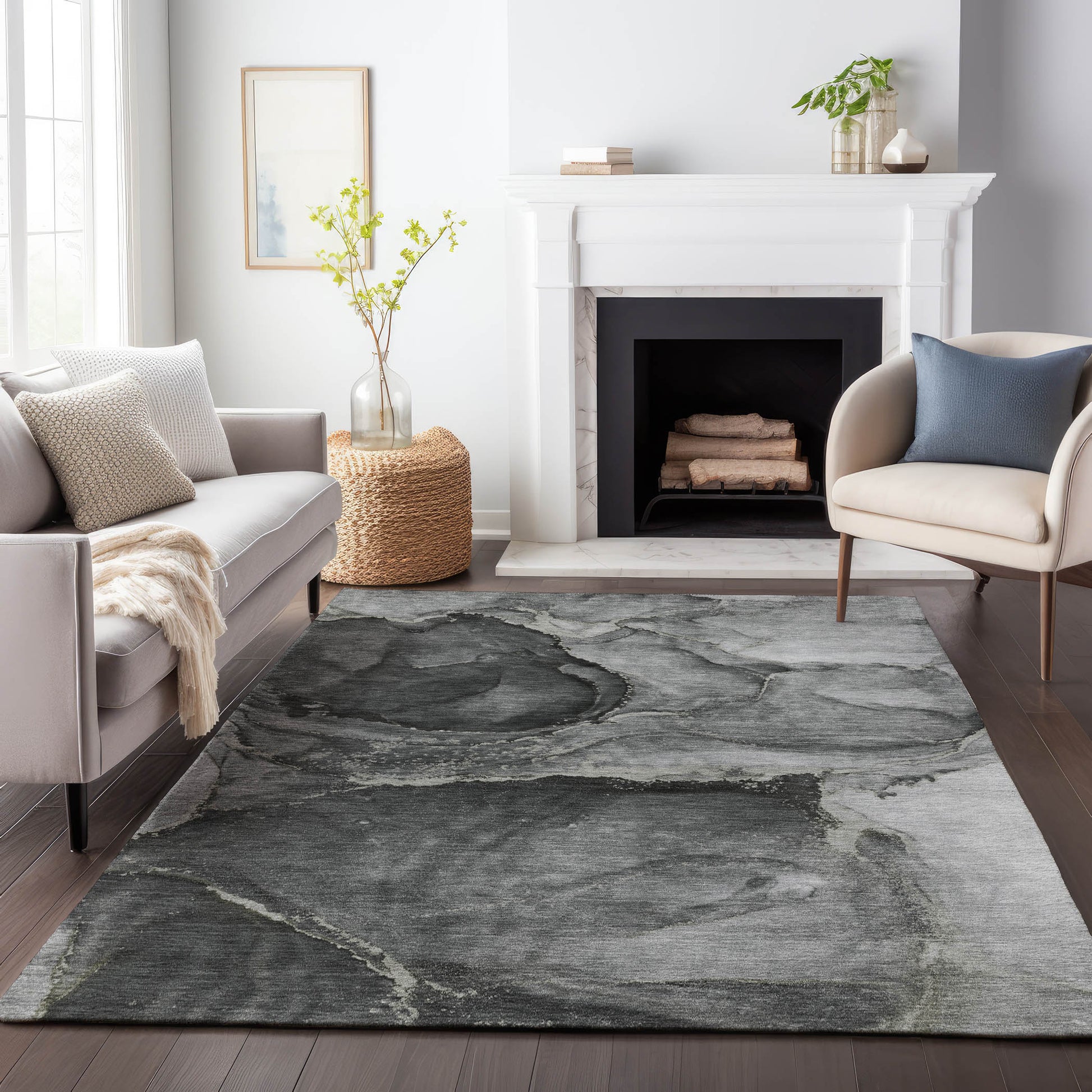 Dalyn Rugs Odyssey OY14 Charcoal Transitional Rug - Rugs - Dalyn Rugs - Atlanta Designer Rugs