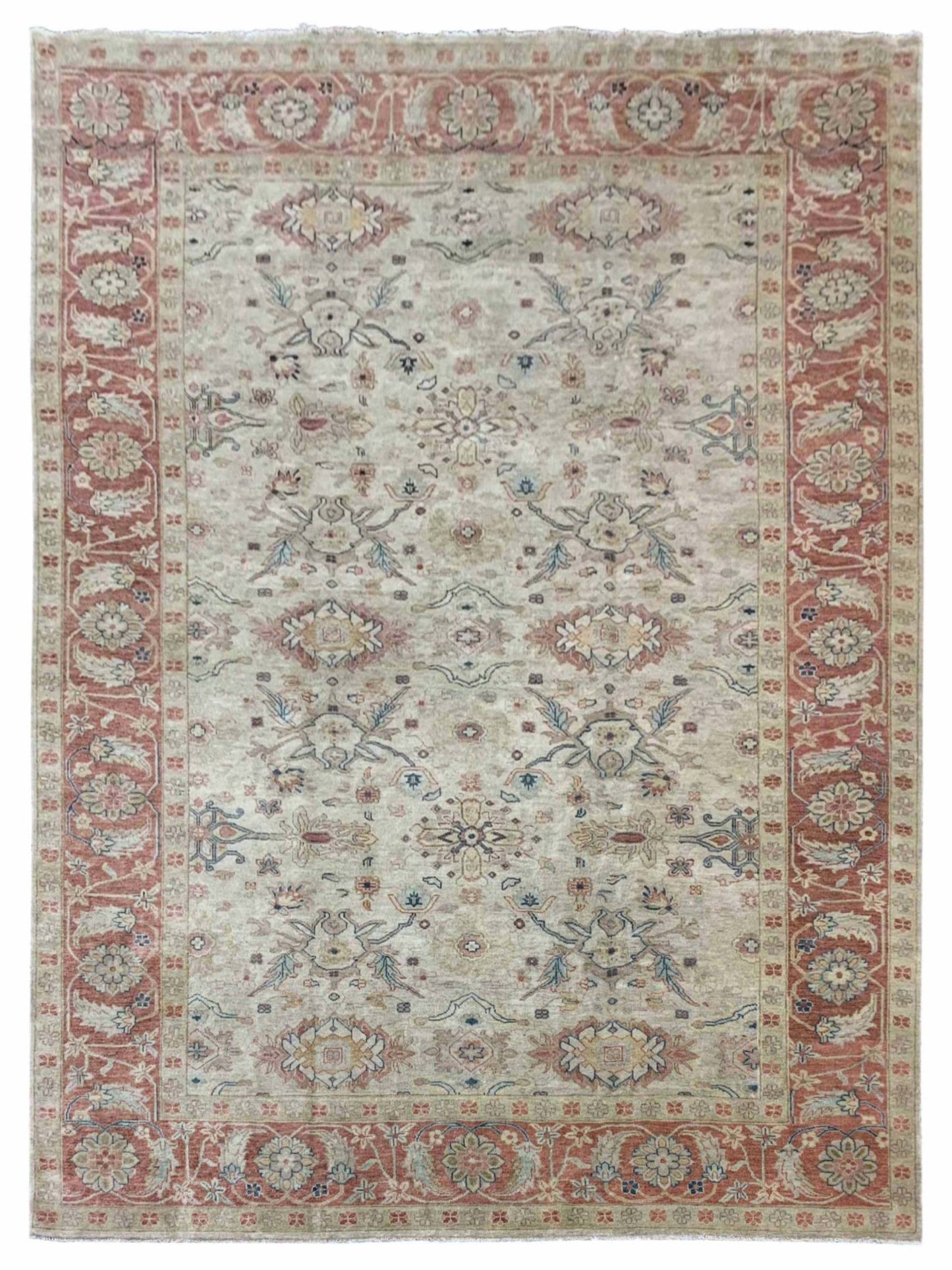 Artisan Priscilla Beige Rust Traditional Knotted Rug - Rugs - Artisan - Atlanta Designer Rugs