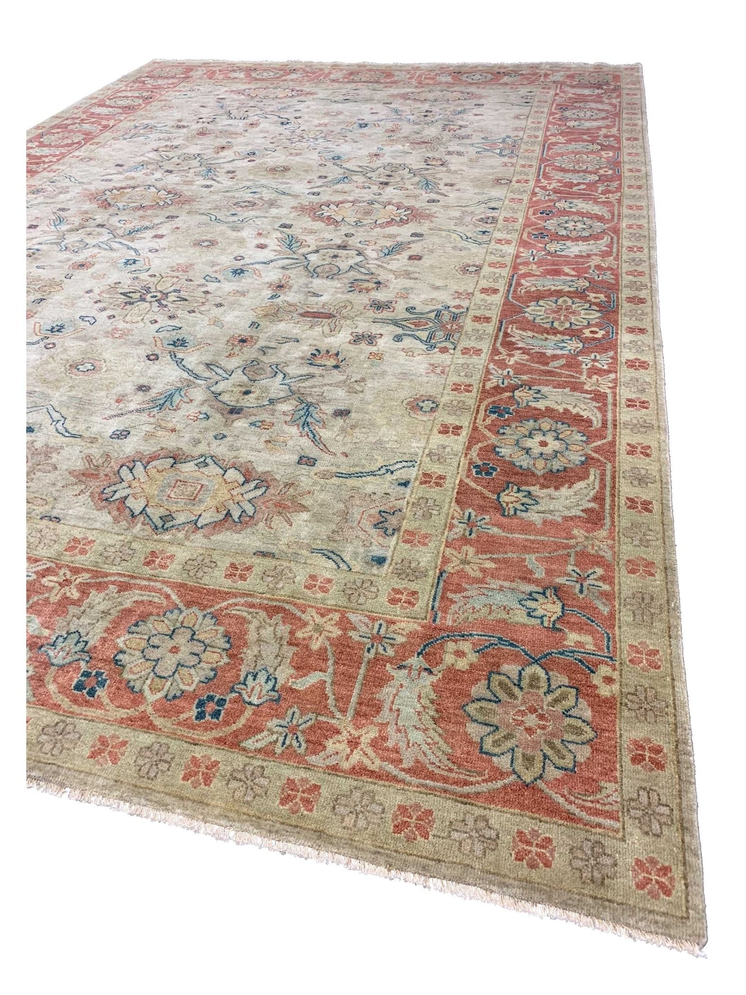 Artisan Priscilla Beige Rust Traditional Knotted Rug - Rugs - Artisan - Atlanta Designer Rugs