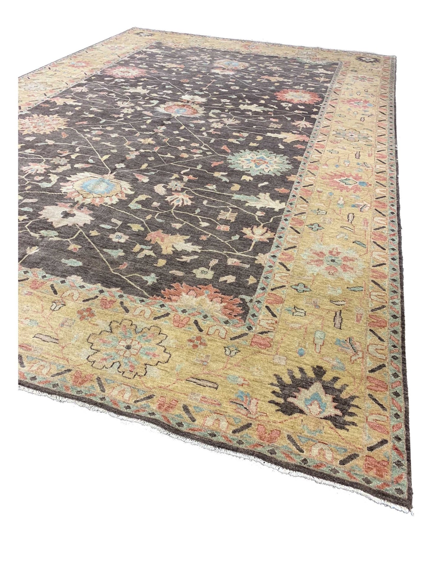 Artisan Priscilla Brown Gold Traditional Knotted Rug - Rugs - Artisan - Atlanta Designer Rugs