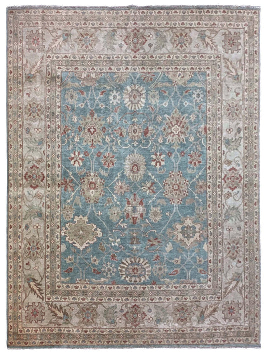 Artisan Priscilla Lt.Blue Ivory Traditional Knotted Rug - Rugs - Artisan - Atlanta Designer Rugs