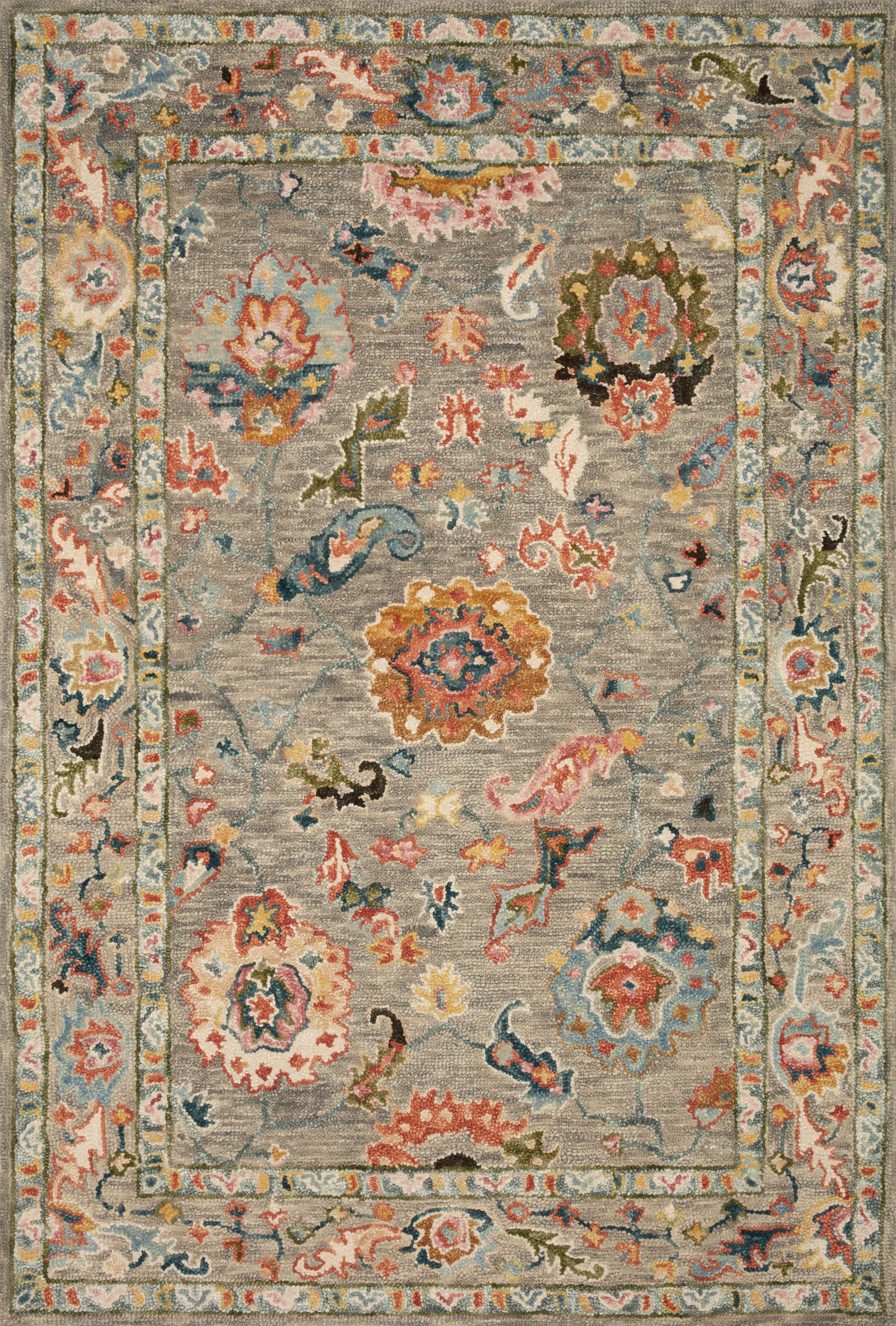 Loloi PADMA PMA-01 Grey Multi Transitional Hooked Rug