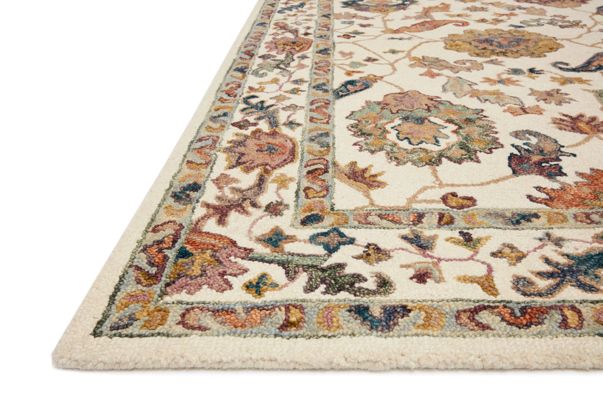 Loloi PADMA PMA-01 White Multi Transitional Hooked Rug