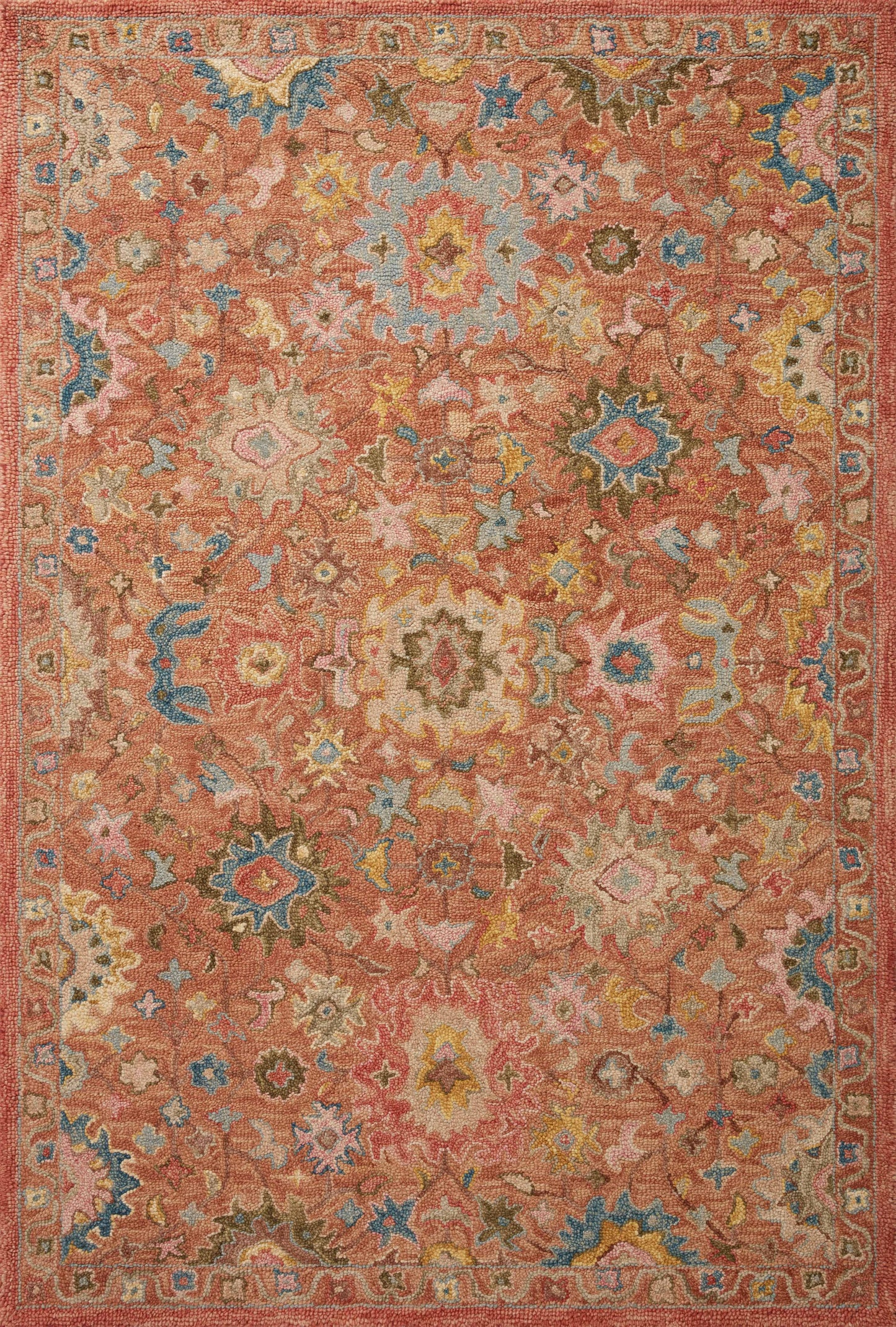 Loloi PADMA PMA-05 Terracotta Multi Transitional Hooked Rug