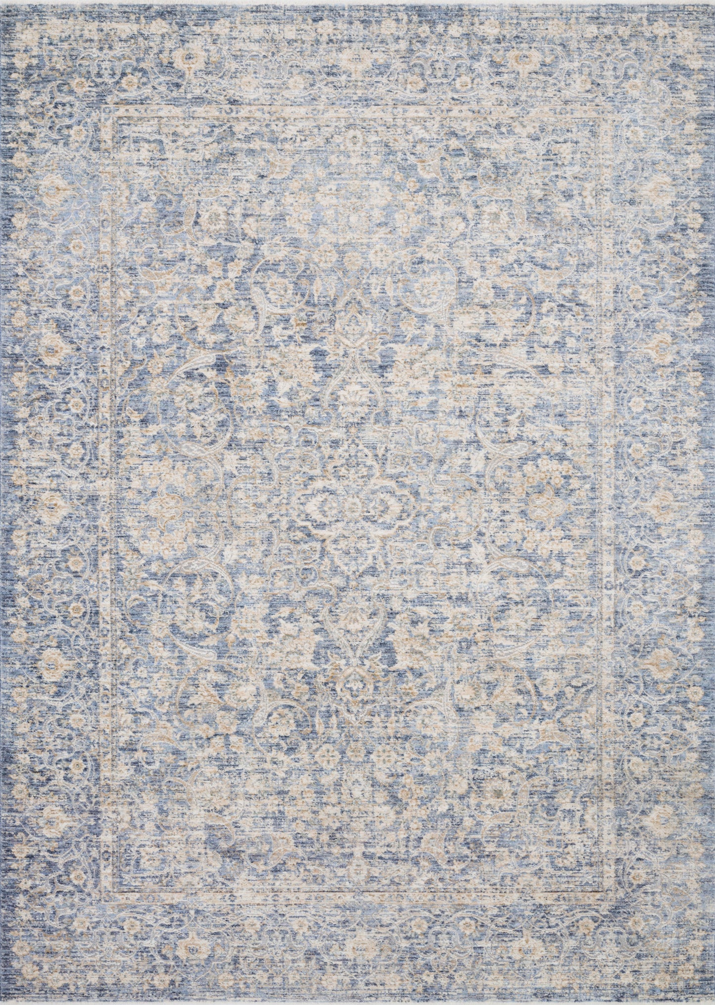 Loloi PANDORA PAN-01 Blue Gold Traditional Power Loomed Rug