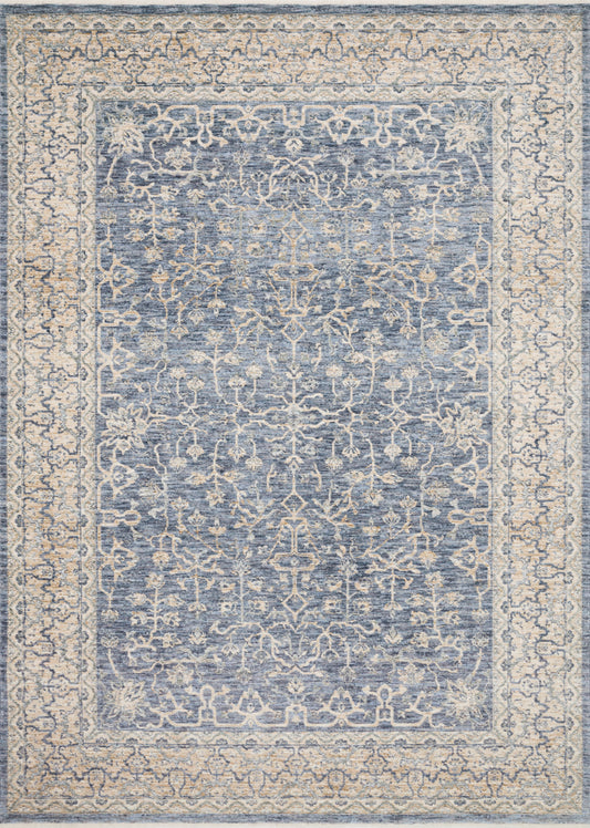 Loloi PANDORA PAN-04 Dark Blue Ivory Traditional Power Loomed Rug