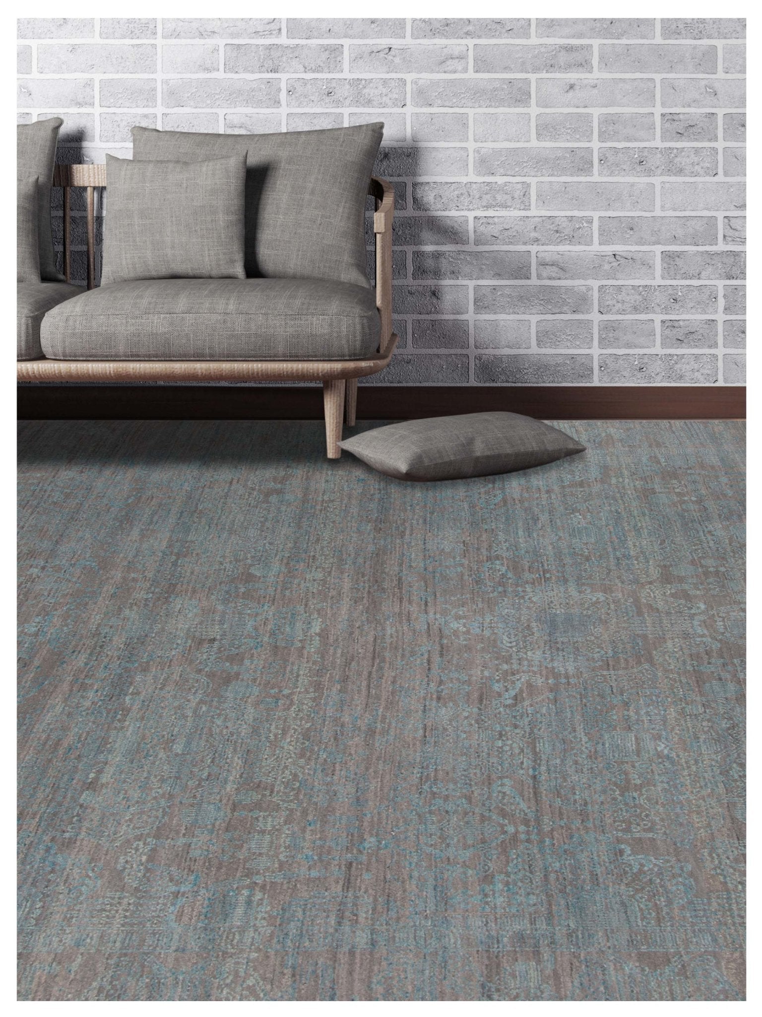 Limited PARKES PA - 562 SILVER SAND Transitional Knotted Rug - Rugs - Limited - Atlanta Designer Rugs