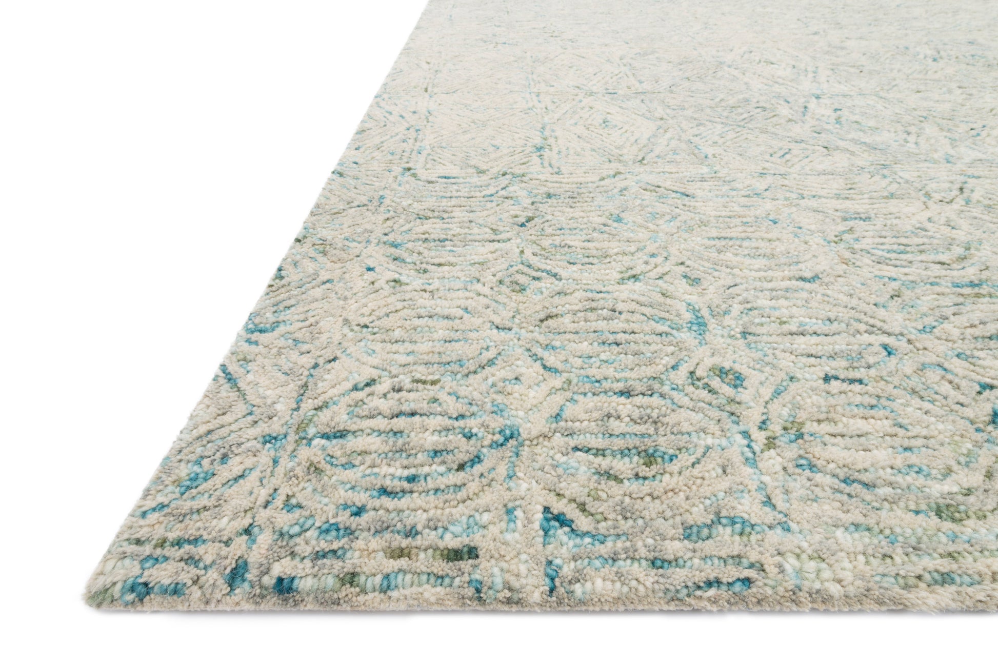 Loloi PEREGRINE PER-05 Aqua Contemporary Hand Tufted Rug