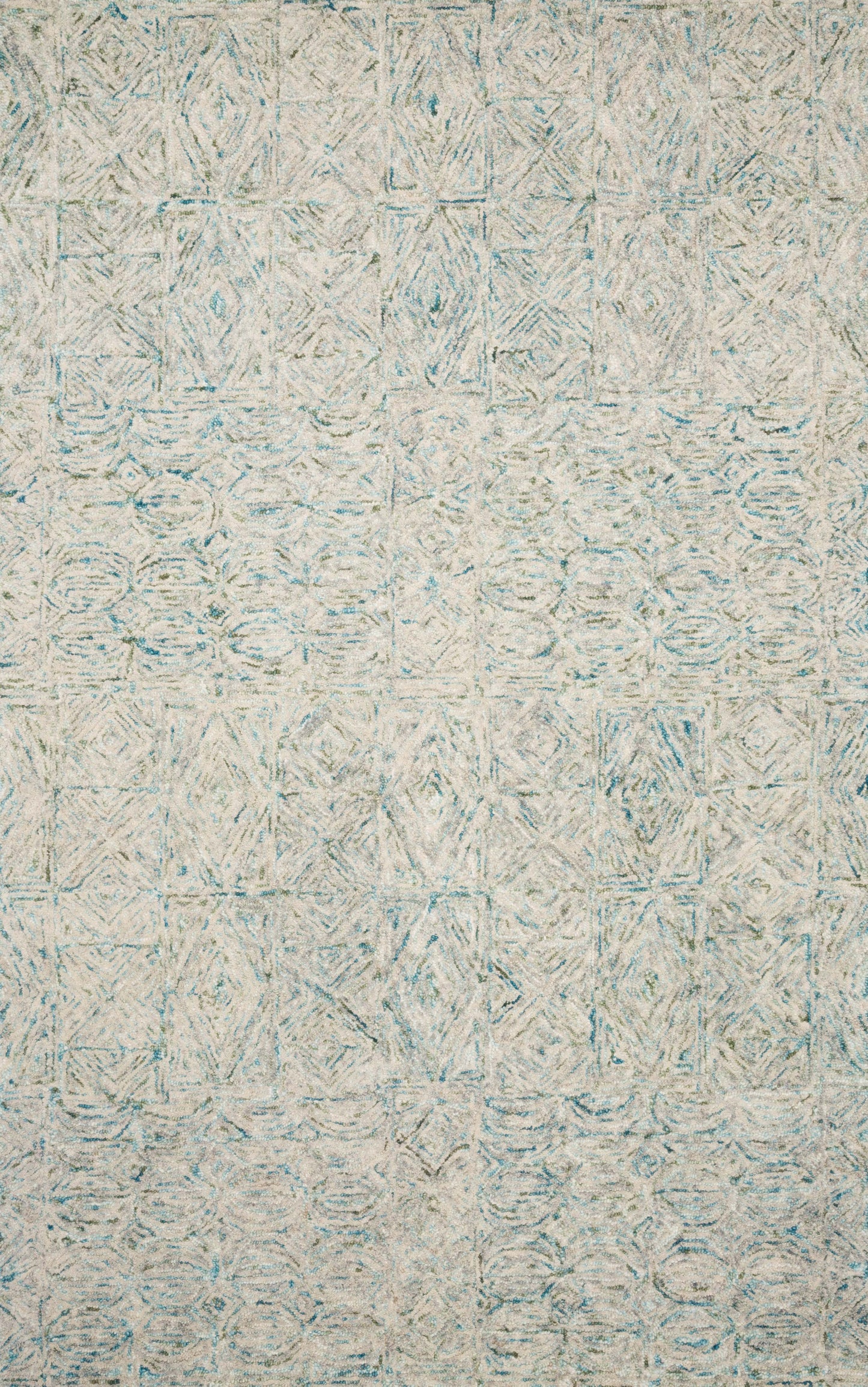 Loloi PEREGRINE PER-05 Aqua Contemporary Hand Tufted Rug