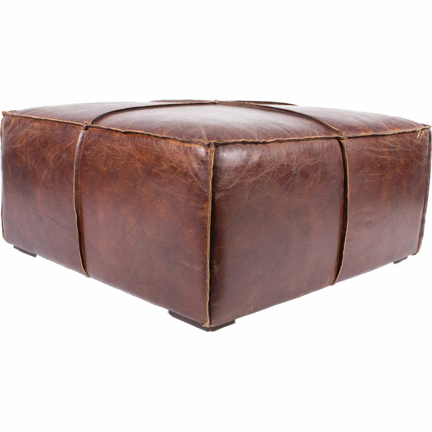 Moes Home Ottomans Kapa Brown Industrial Furniture