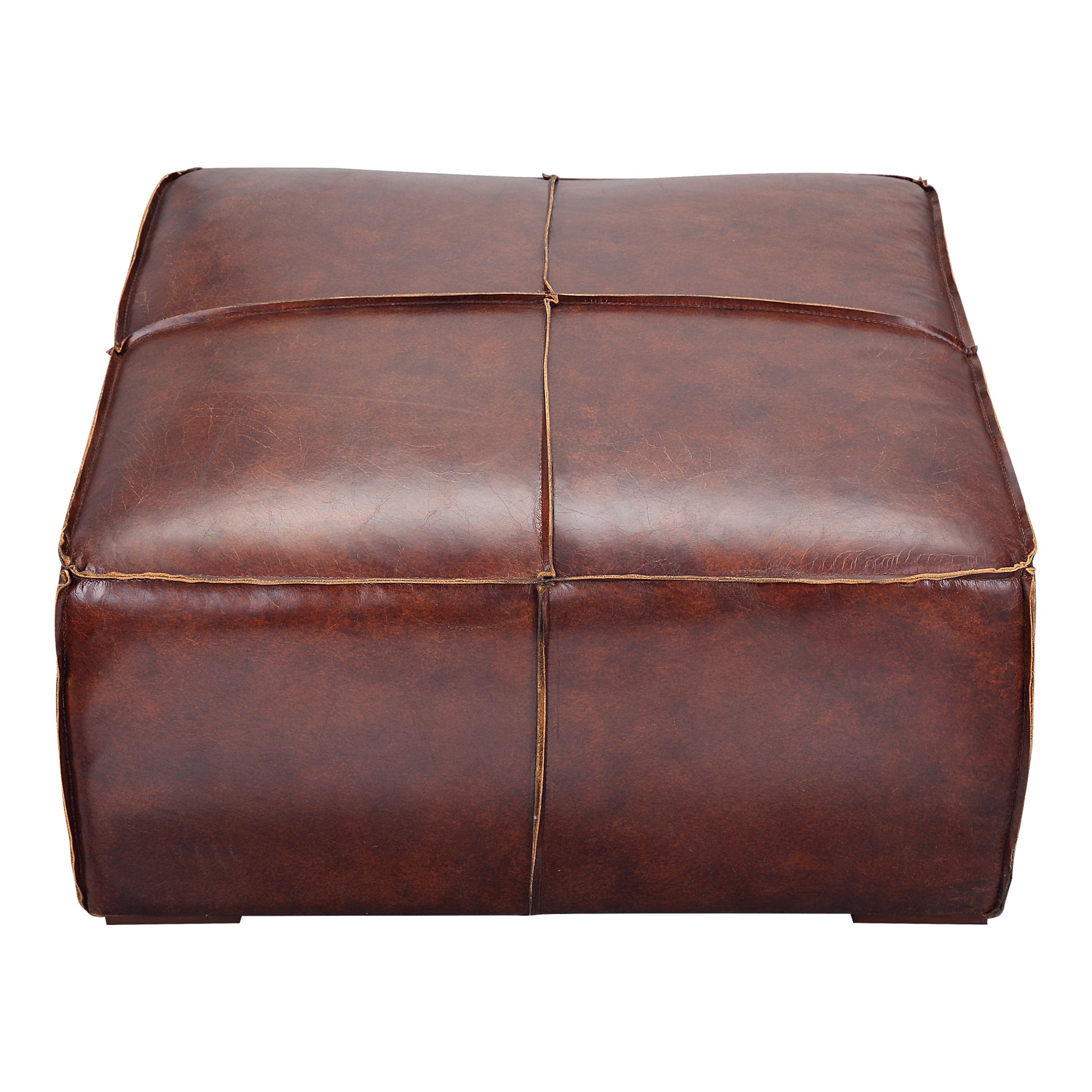 Moes Home Ottomans Kapa Brown Industrial Furniture