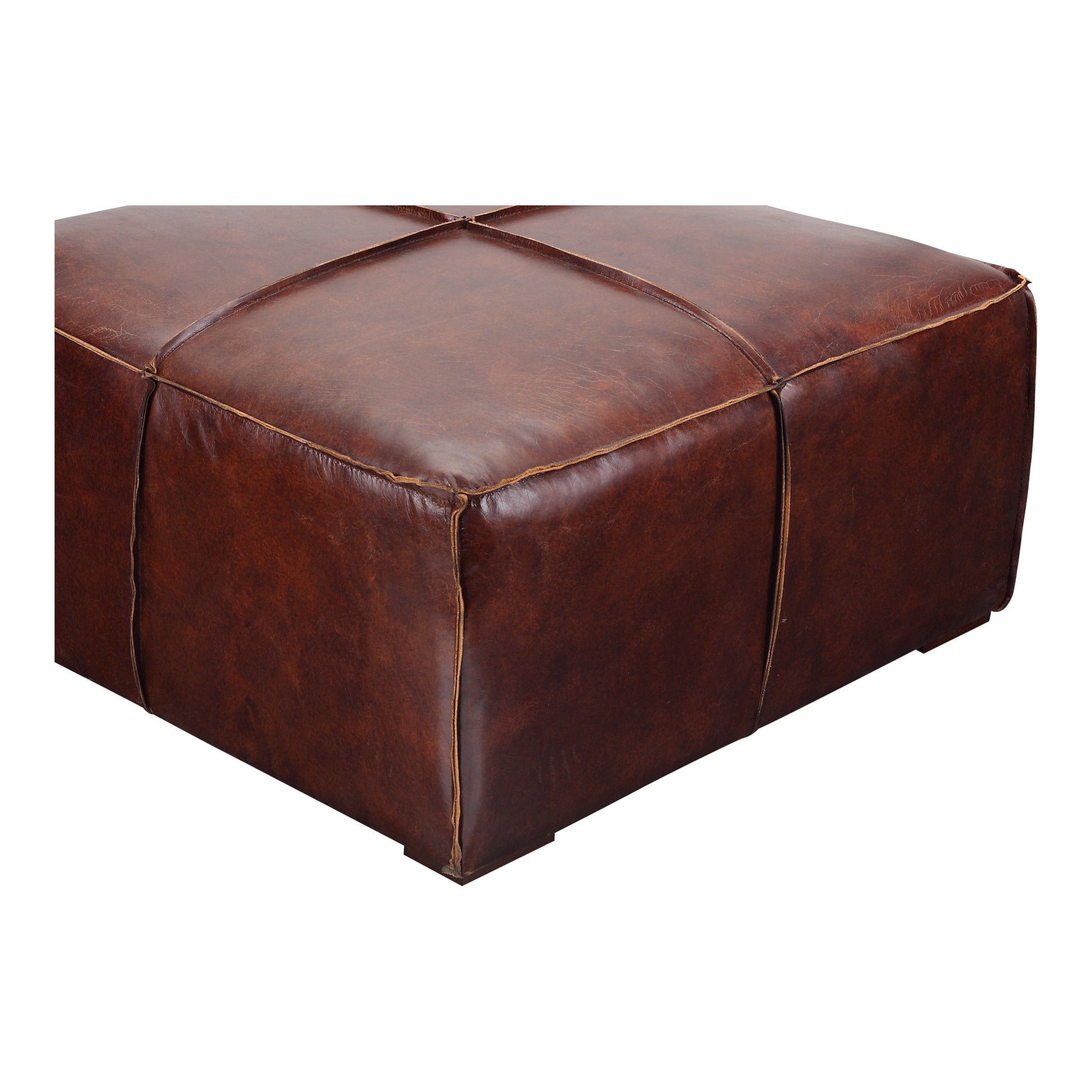 Moes Home Ottomans Kapa Brown Industrial Furniture