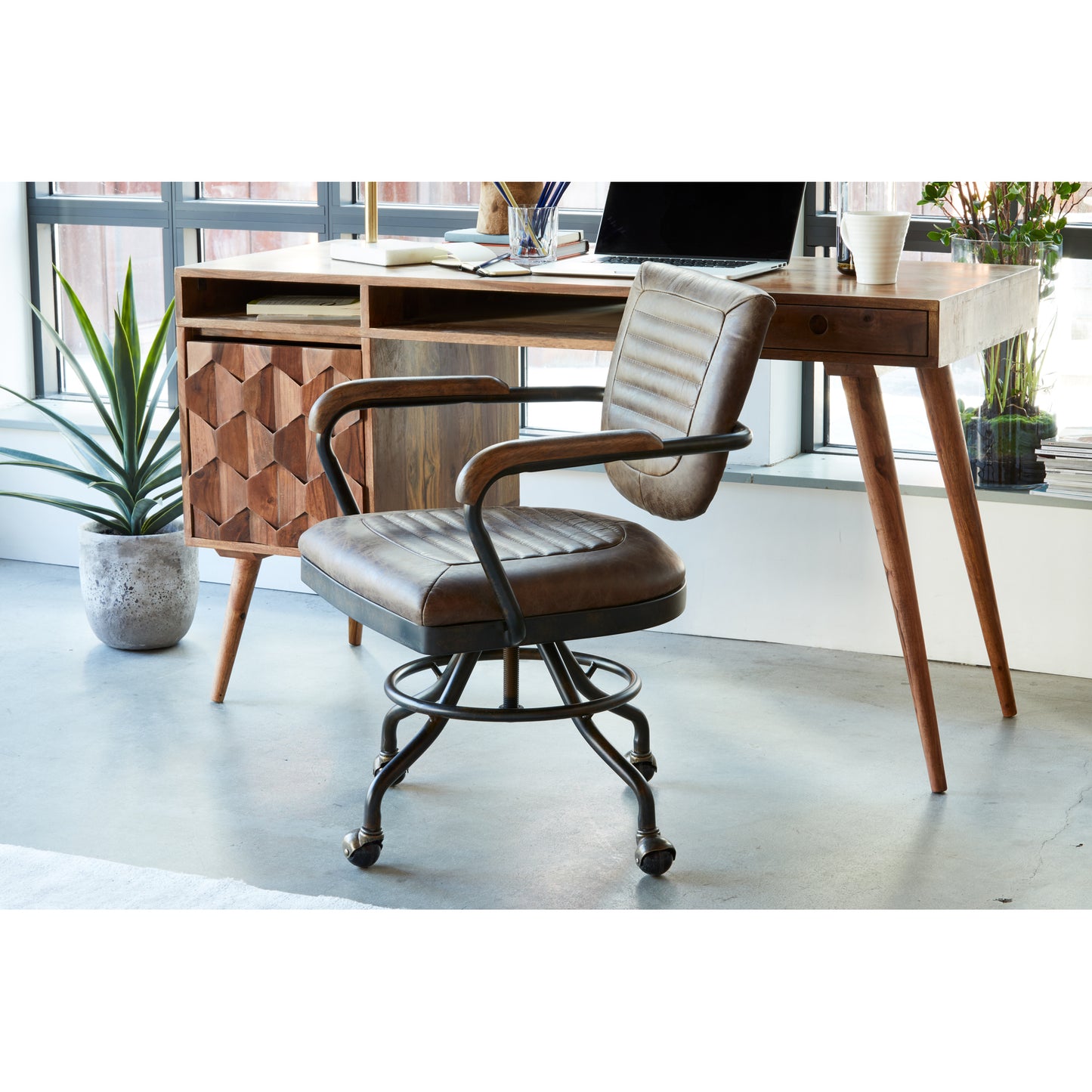 Moes Home Office Chairs Foster Brown Industrial Furniture