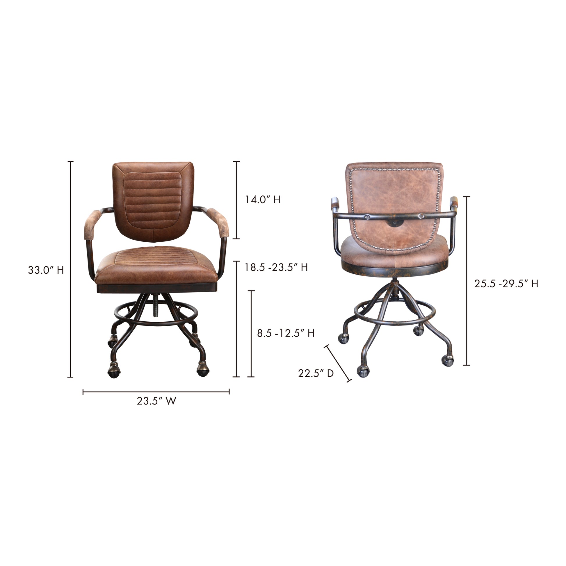 Moes Home Office Chairs Foster Brown Industrial Furniture